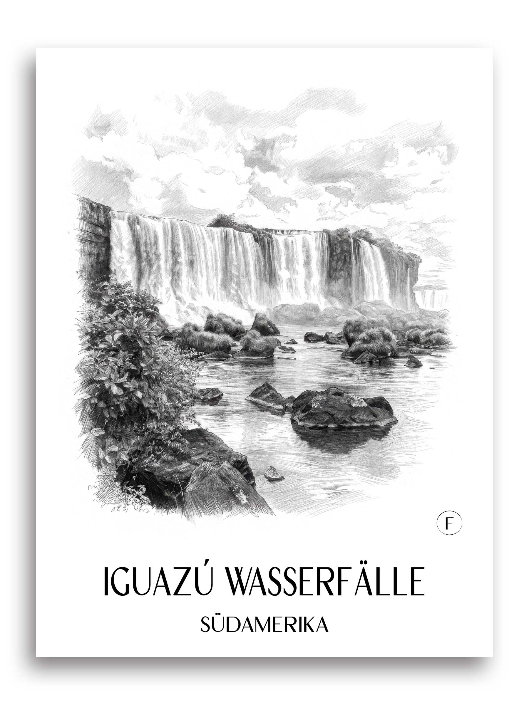 iguazú-wasserfälle-südamerika-poster-bleistift-zeichnung-drawing