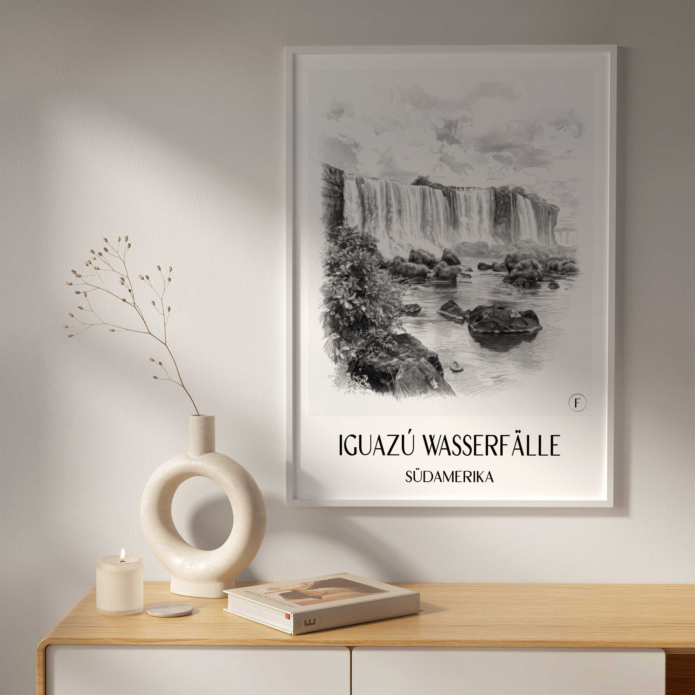 iguazú-wasserfälle-südamerika-poster-bleistift-zeichnung-drawing