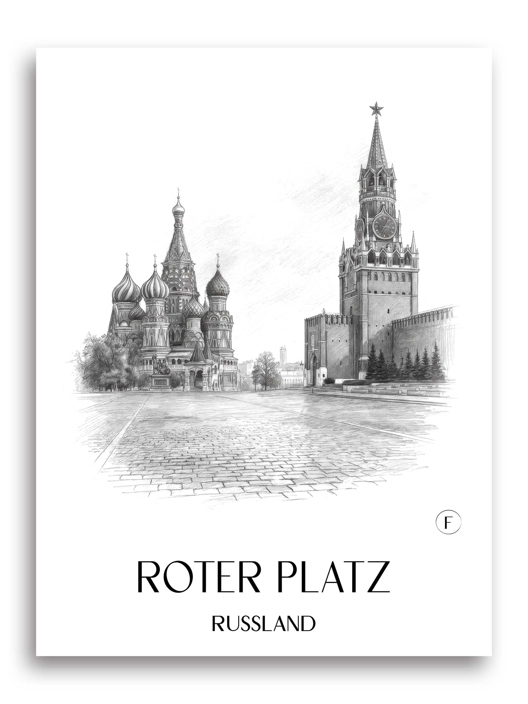 roter-platz,-kremel-russland-poster-bleistift-zeichnung-drawing