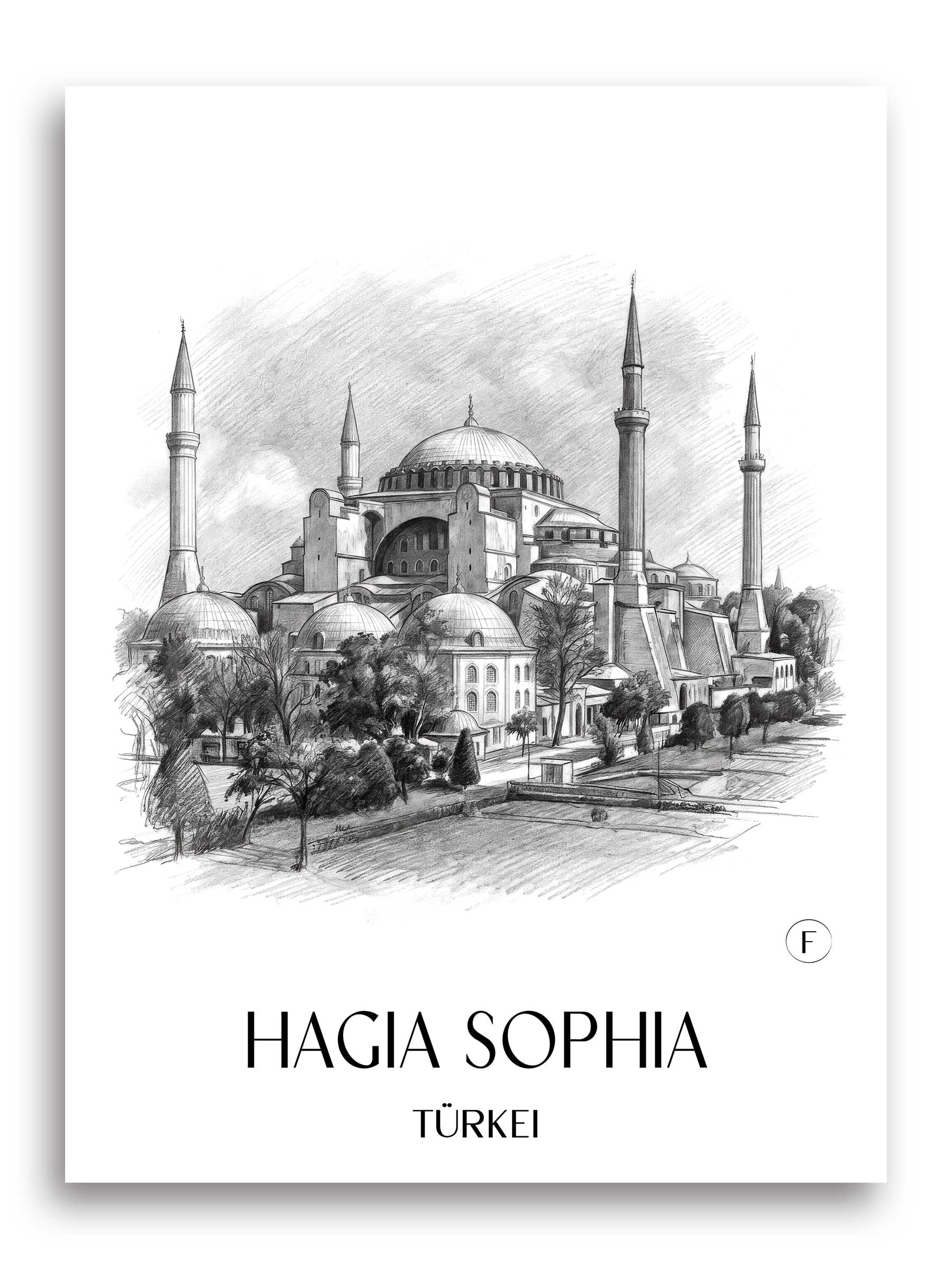 hagia-sophia-türkei-poster-bleistift-zeichnung-drawing