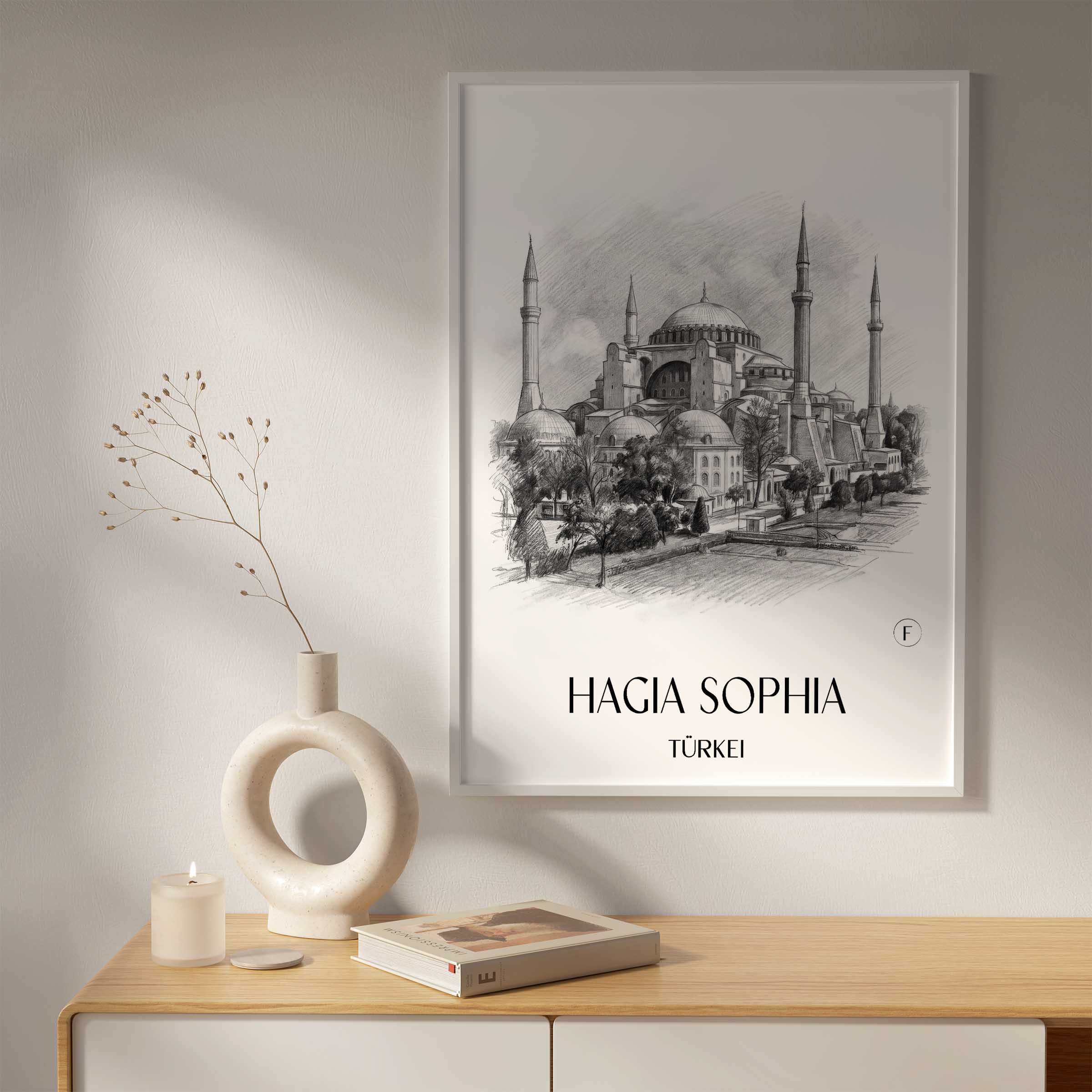 hagia-sophia-türkei-poster-bleistift-zeichnung-drawing