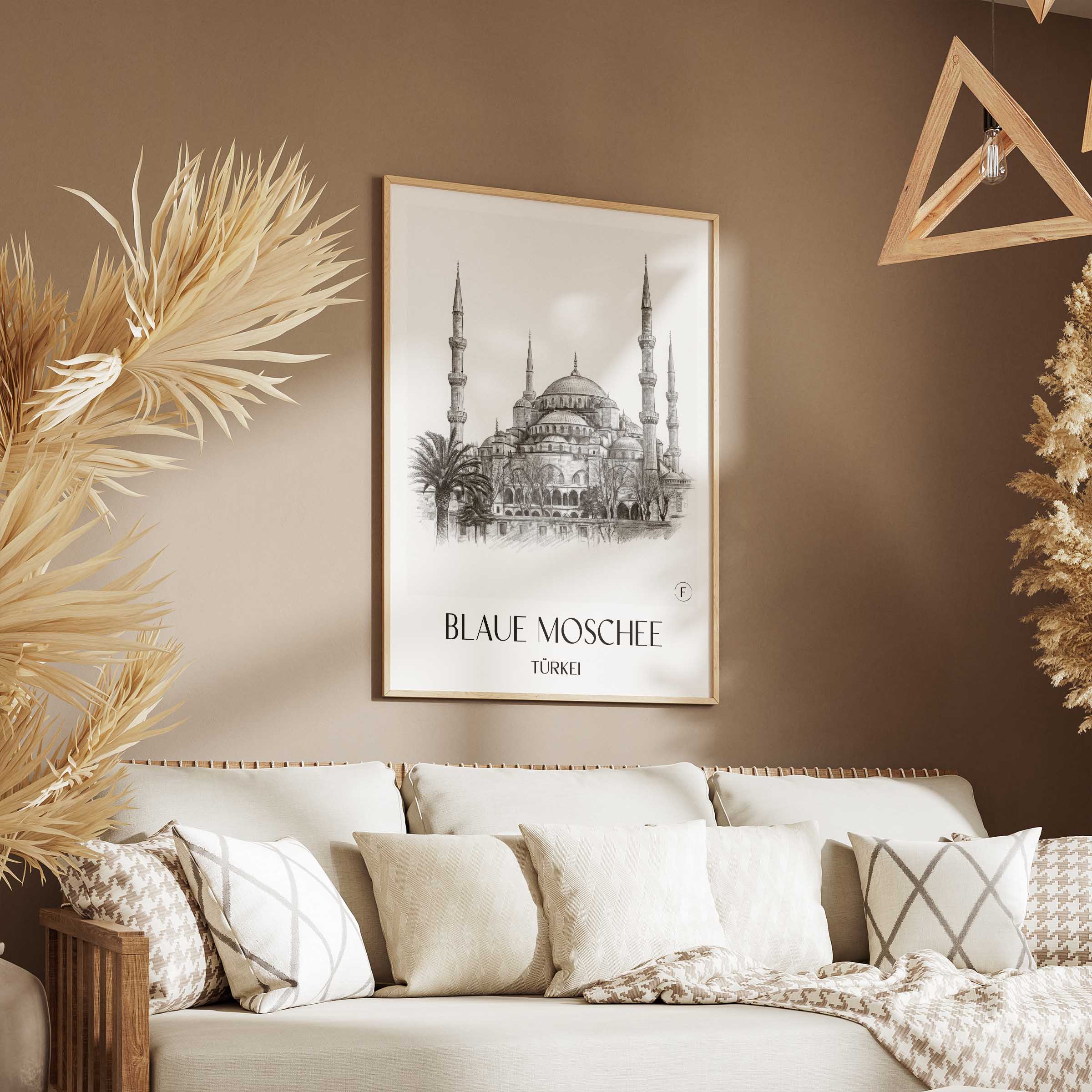 blaue-moschee-türkei-poster-bleistift-zeichnung-drawing