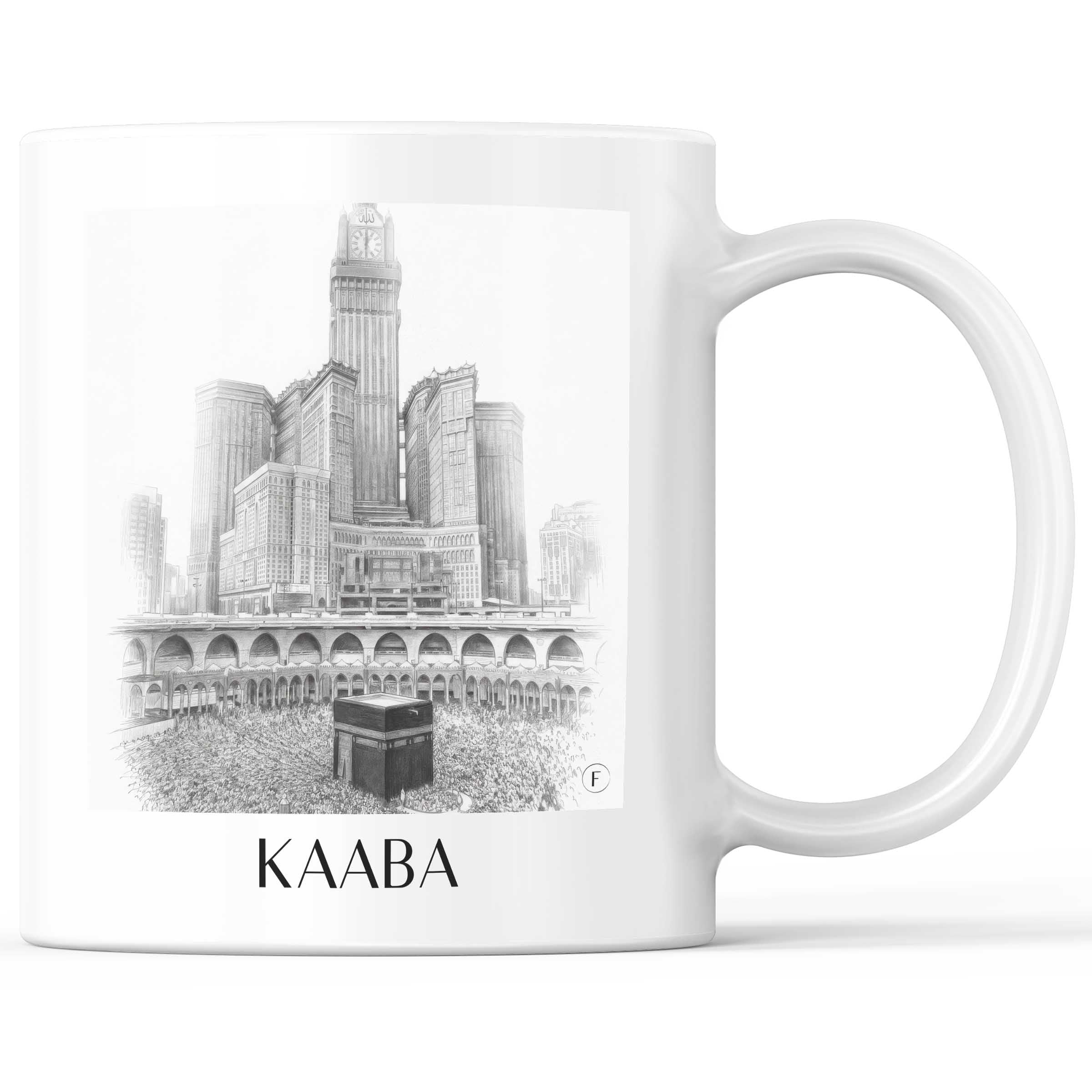 Kaaba, Mekka - Saudi-Arabien Becher - Kaffeetasse im Zeichnung Stil