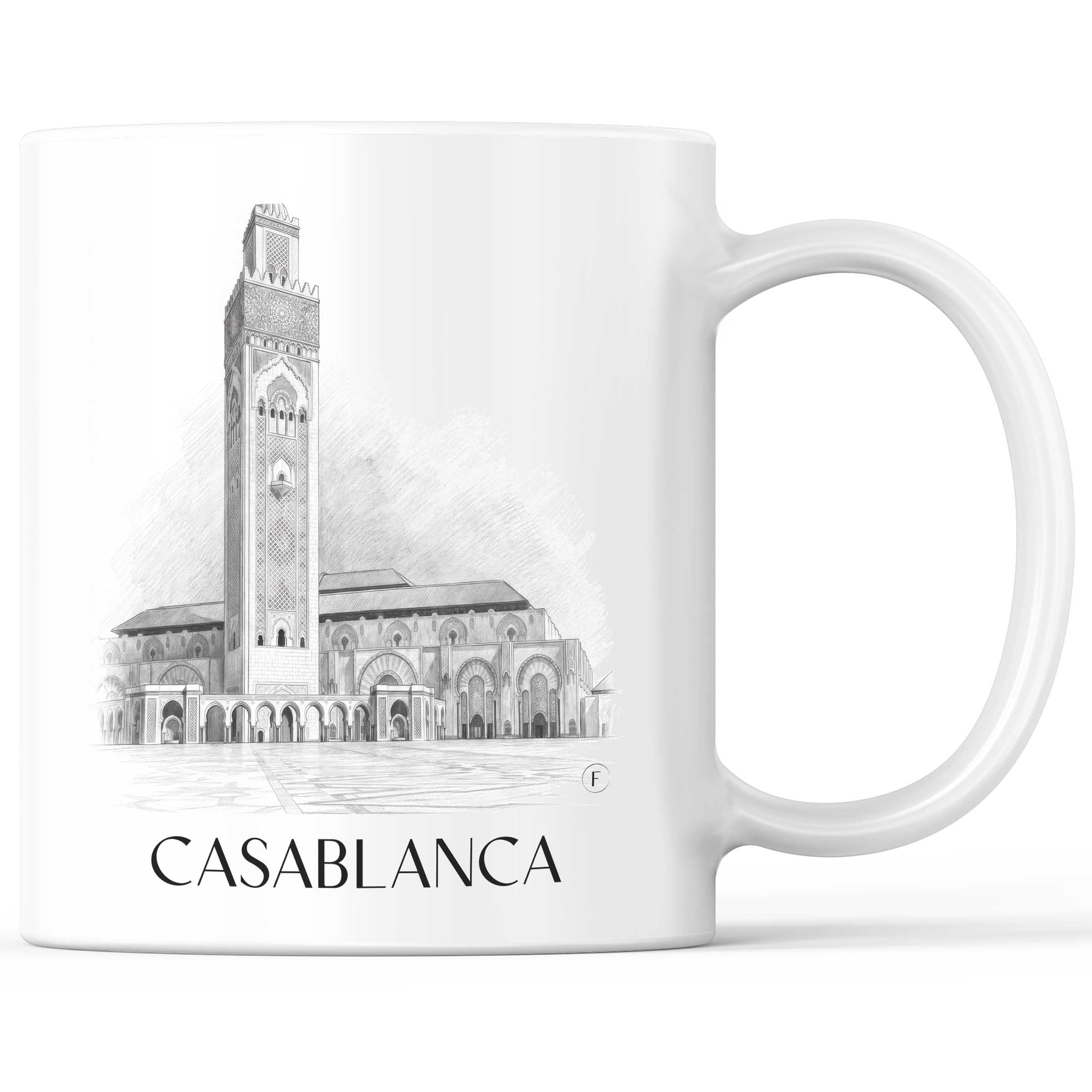Casablanca - Marokko Becher - Kaffeetasse im Zeichnung Stil