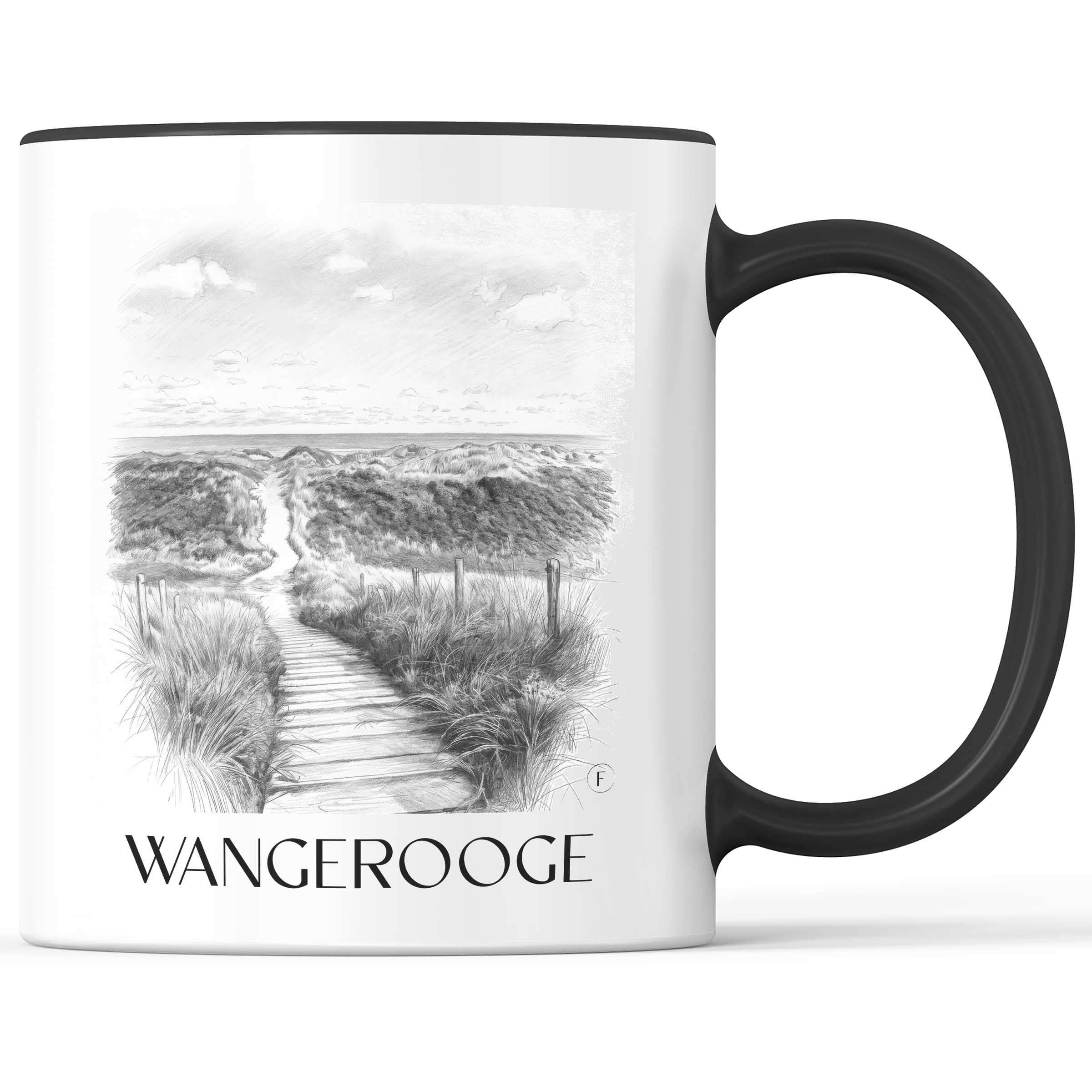 Wangerooge - Deutschland Becher - Kaffeetasse im Zeichnung Stil