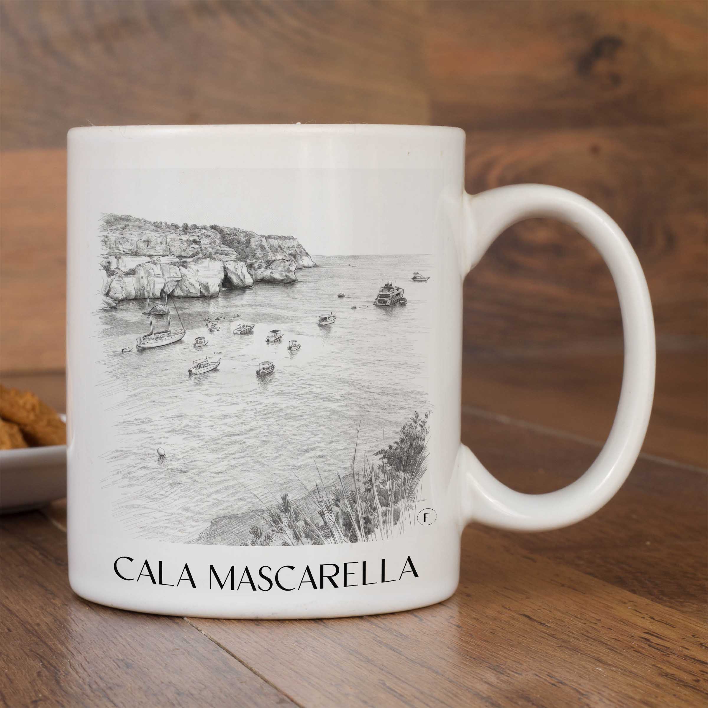 cala-mascarella-menorca-spanien-kaffeebecher-bleistift-zeichnung-drawing