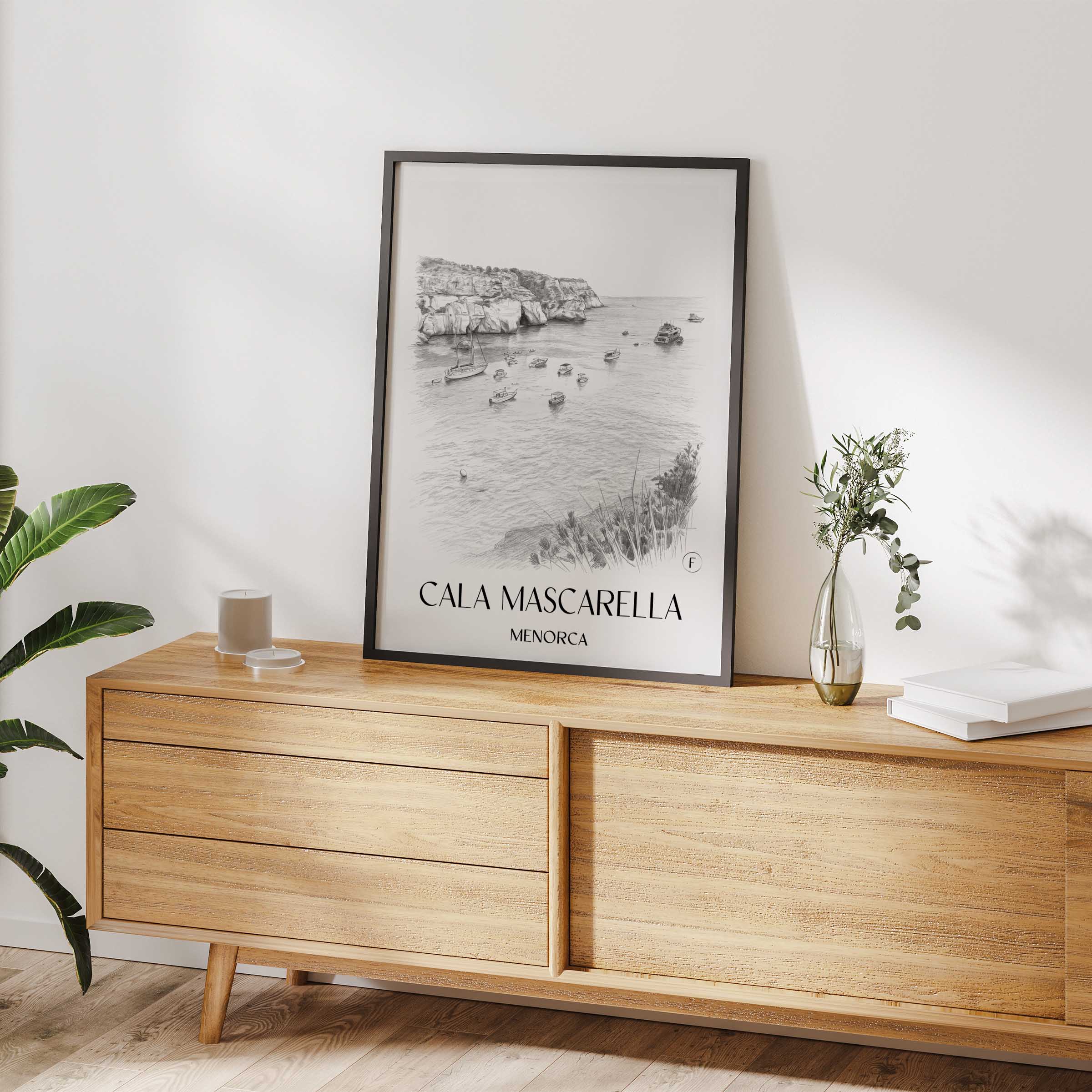 cala-mascarella-menorca-spanien-poster-bleistift-zeichnung-drawing