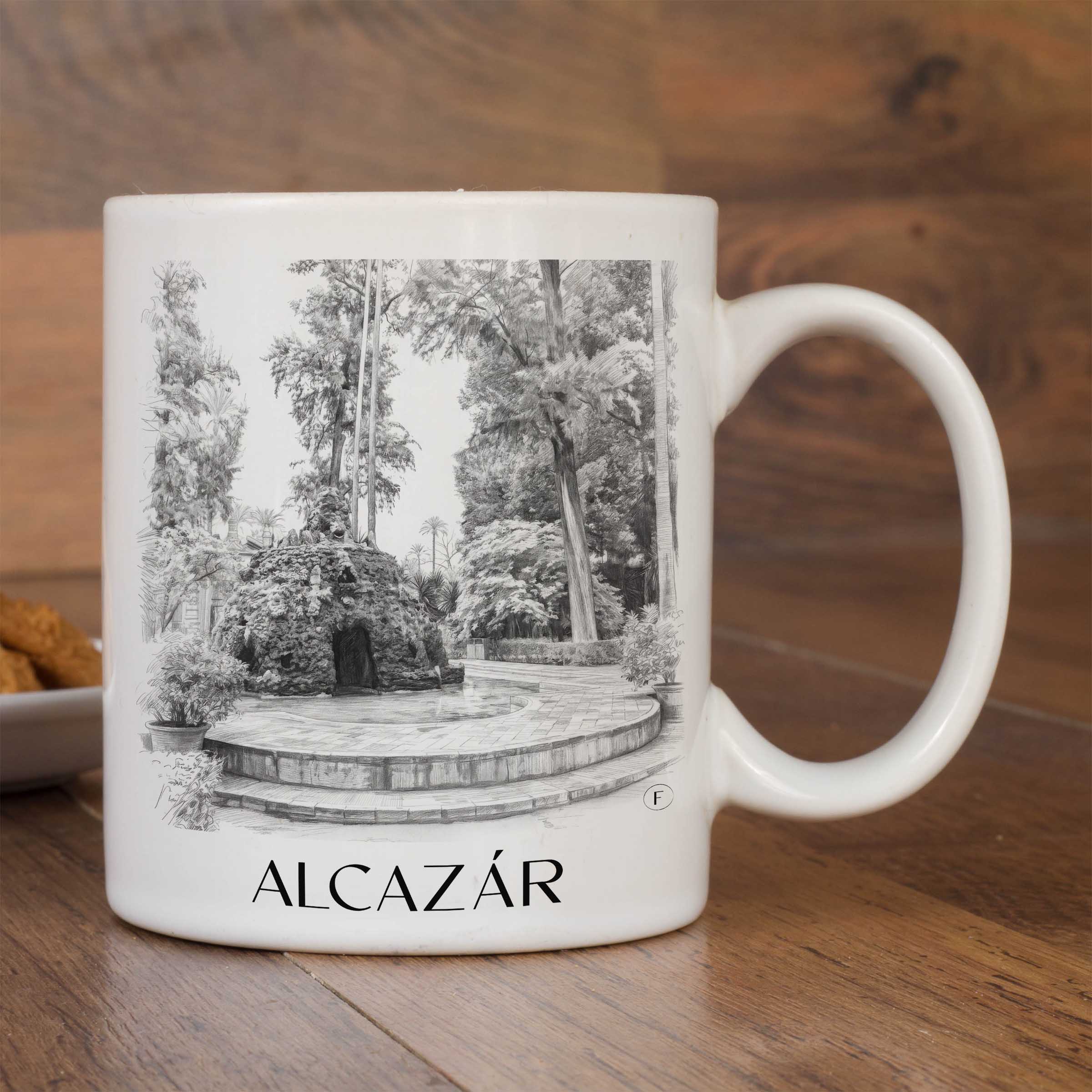 alcazár-sevilla-spanien-kaffeebecher-bleistift-zeichnung-drawing