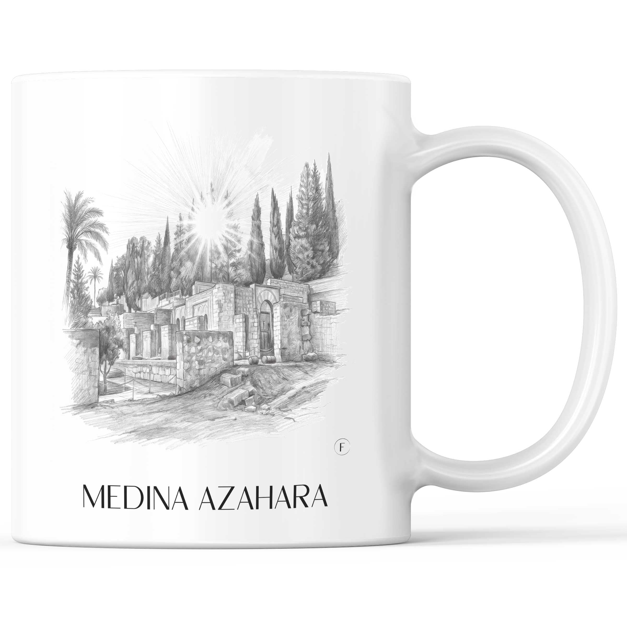 Medina Azahara Kaffeebecher - Córdoba - Spanien Becher - Kaffeetasse im Zeichnung Stil