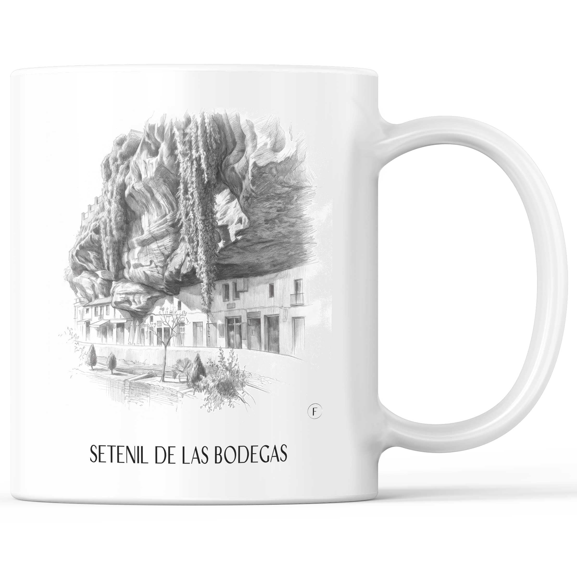 Setenil de las Bodegas Kaffeebecher - Spanien - Spanien Becher - Kaffeetasse im Zeichnung Stil