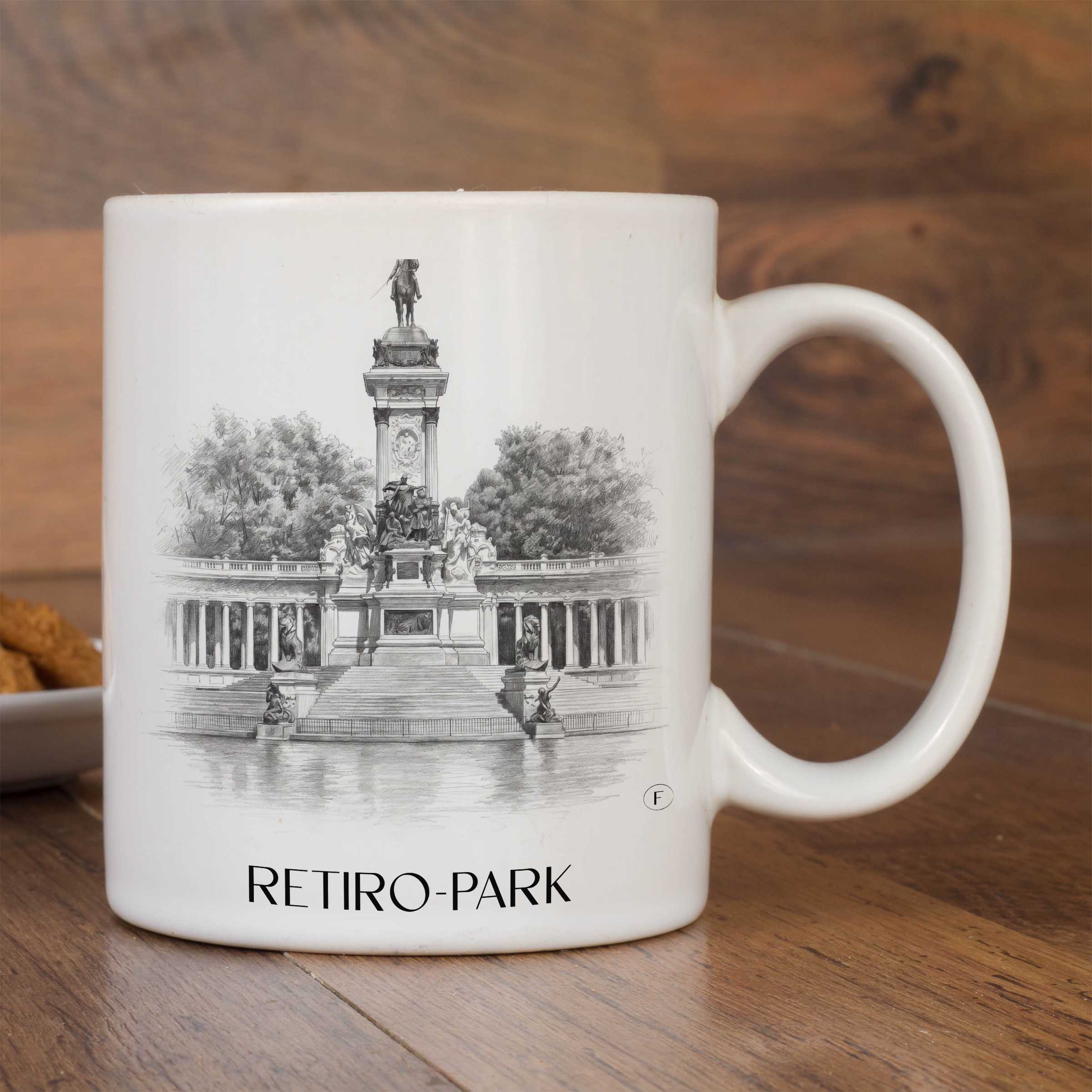retiro-park-madrid-spanien-kaffeebecher-bleistift-zeichnung-drawing