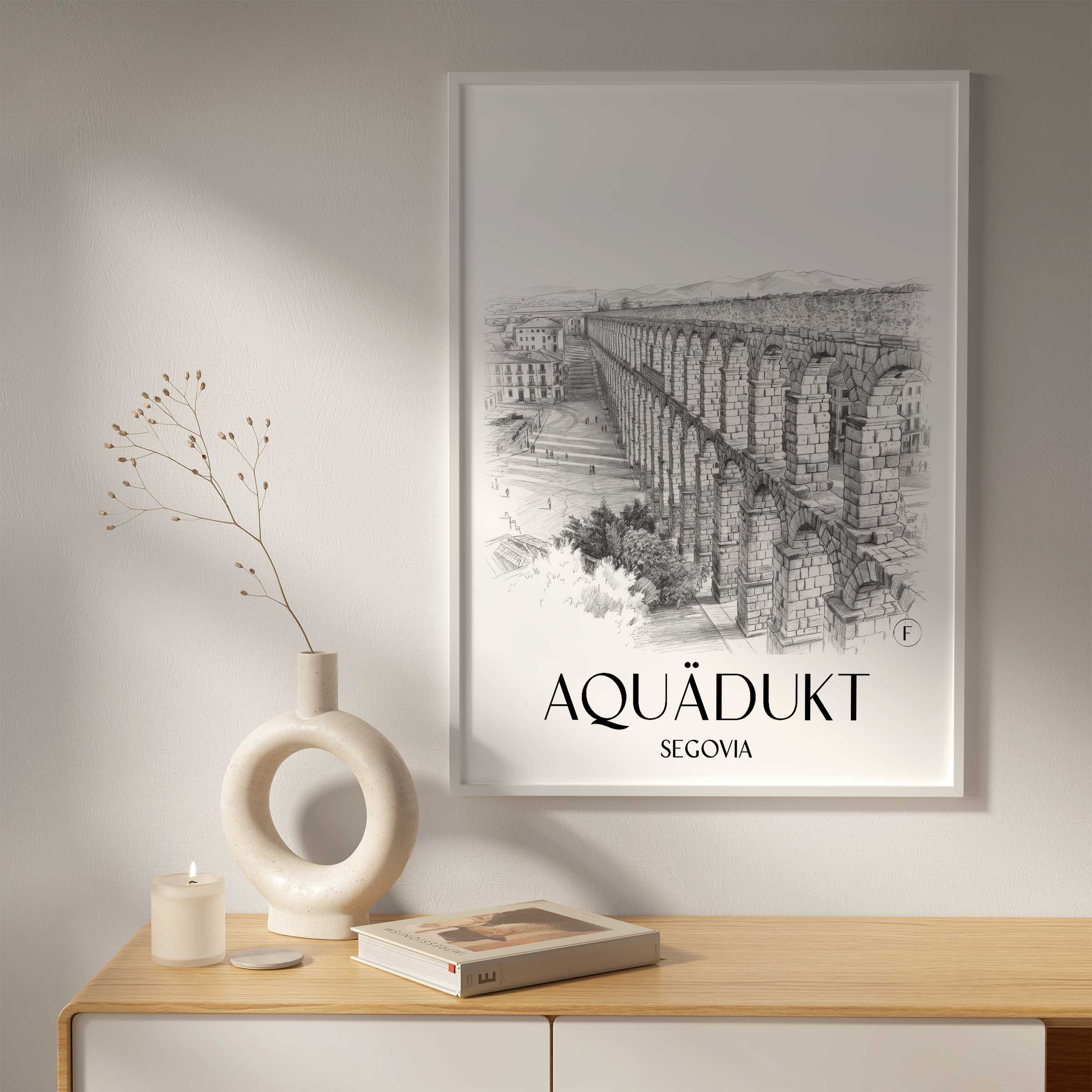 aquädukt-segovia-spanien-poster-bleistift-zeichnung-drawing