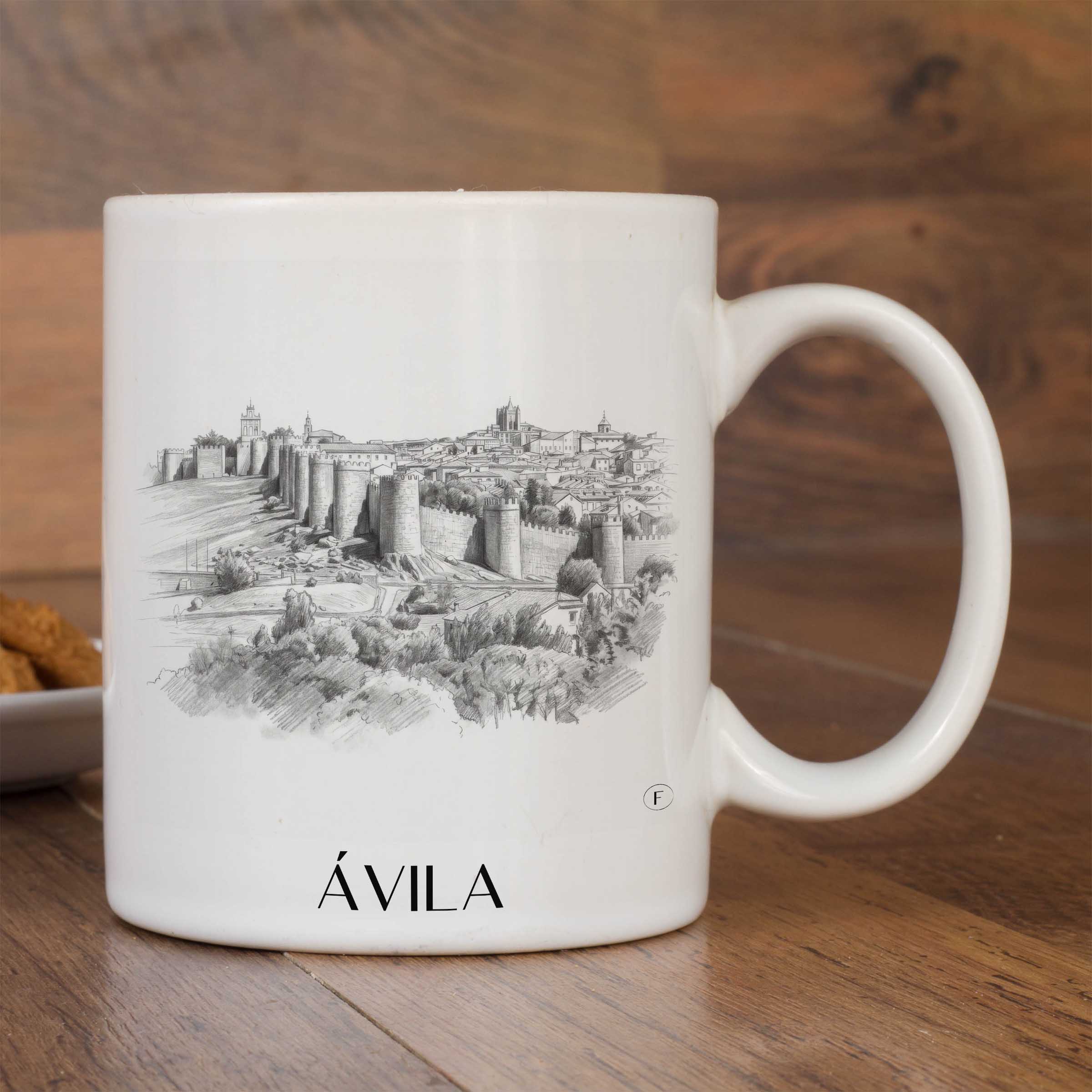 ávila-spanien-spanien-kaffeebecher-bleistift-zeichnung-drawing