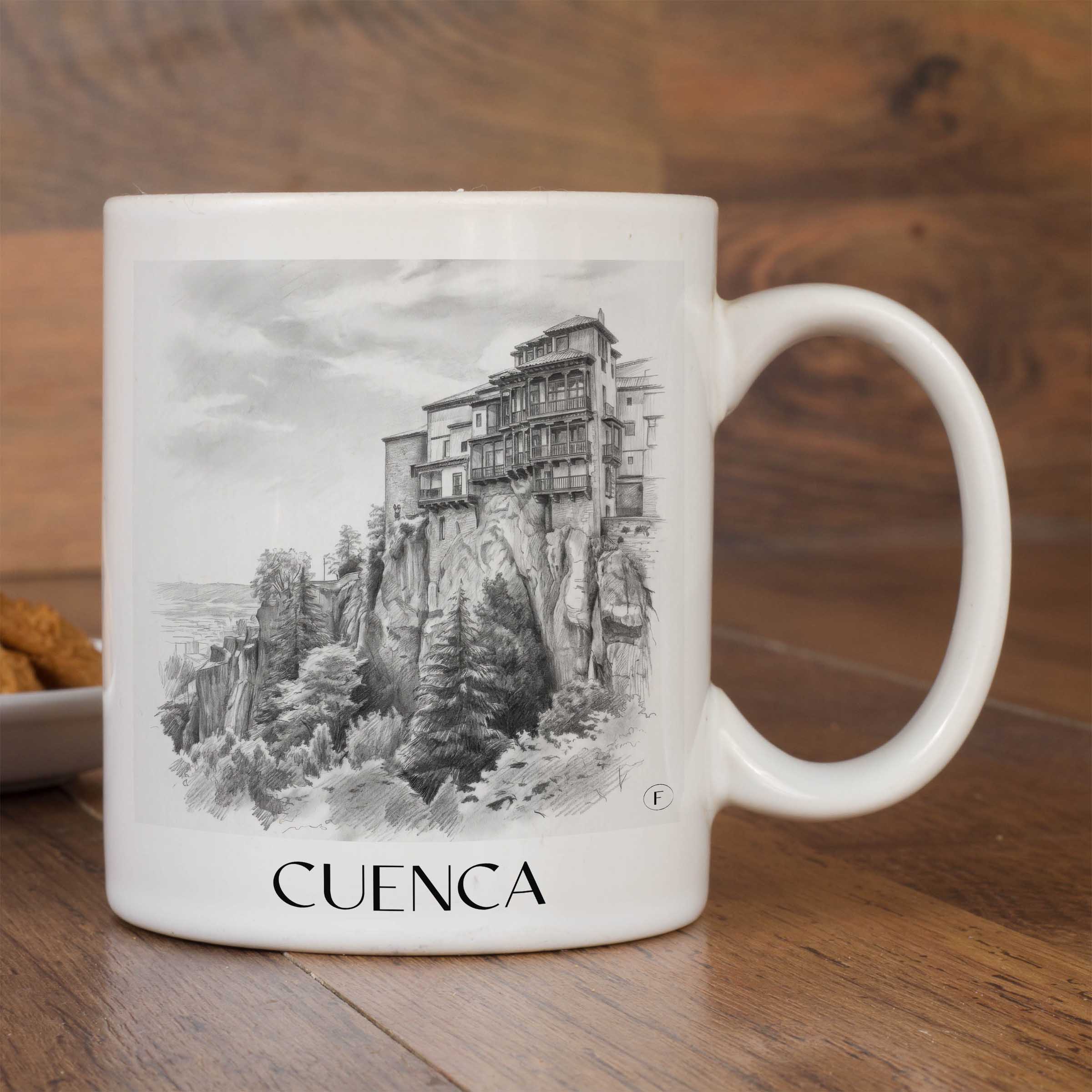 cuenca-spanien-spanien-kaffeebecher-bleistift-zeichnung-drawing