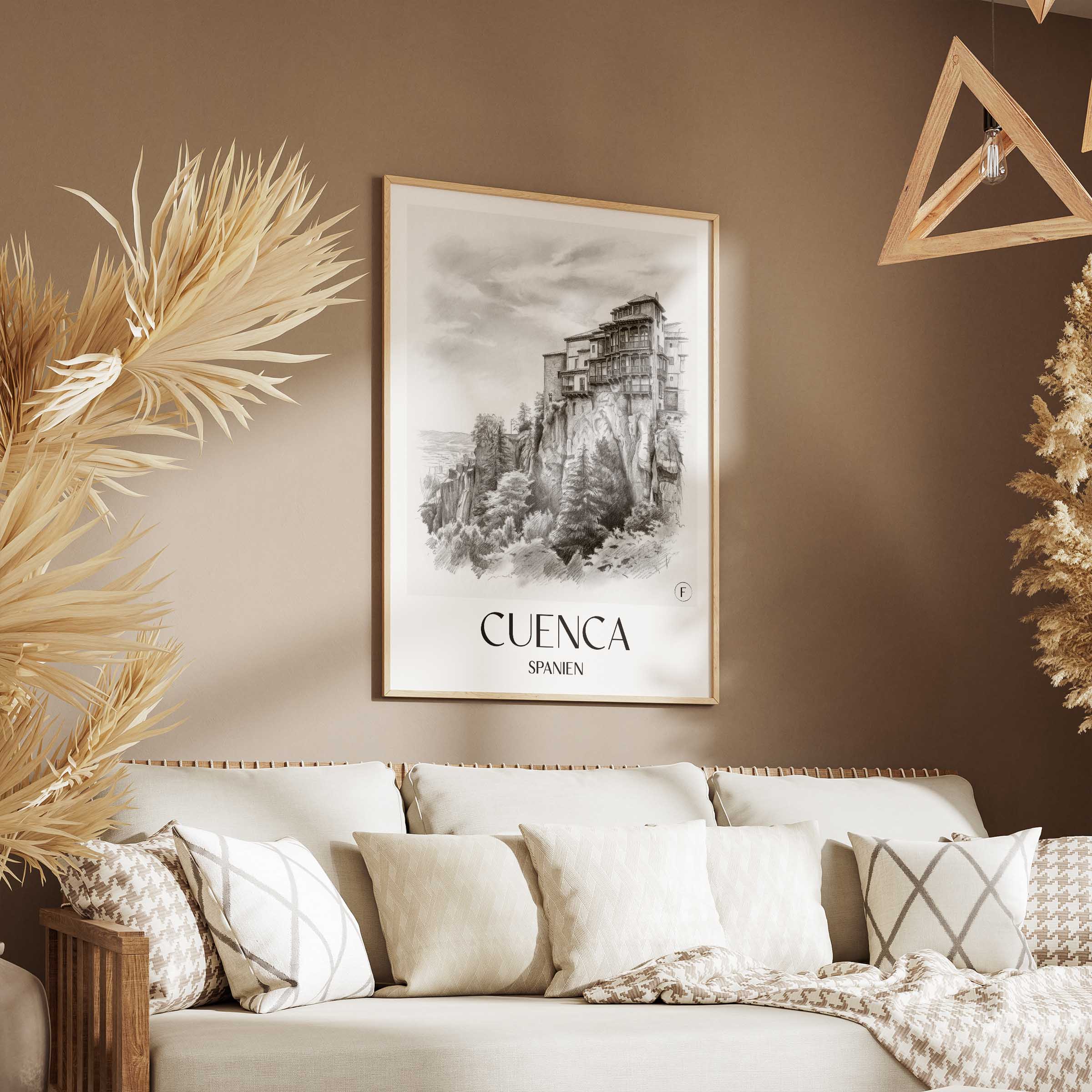 cuenca-spanien-spanien-poster-bleistift-zeichnung-drawing