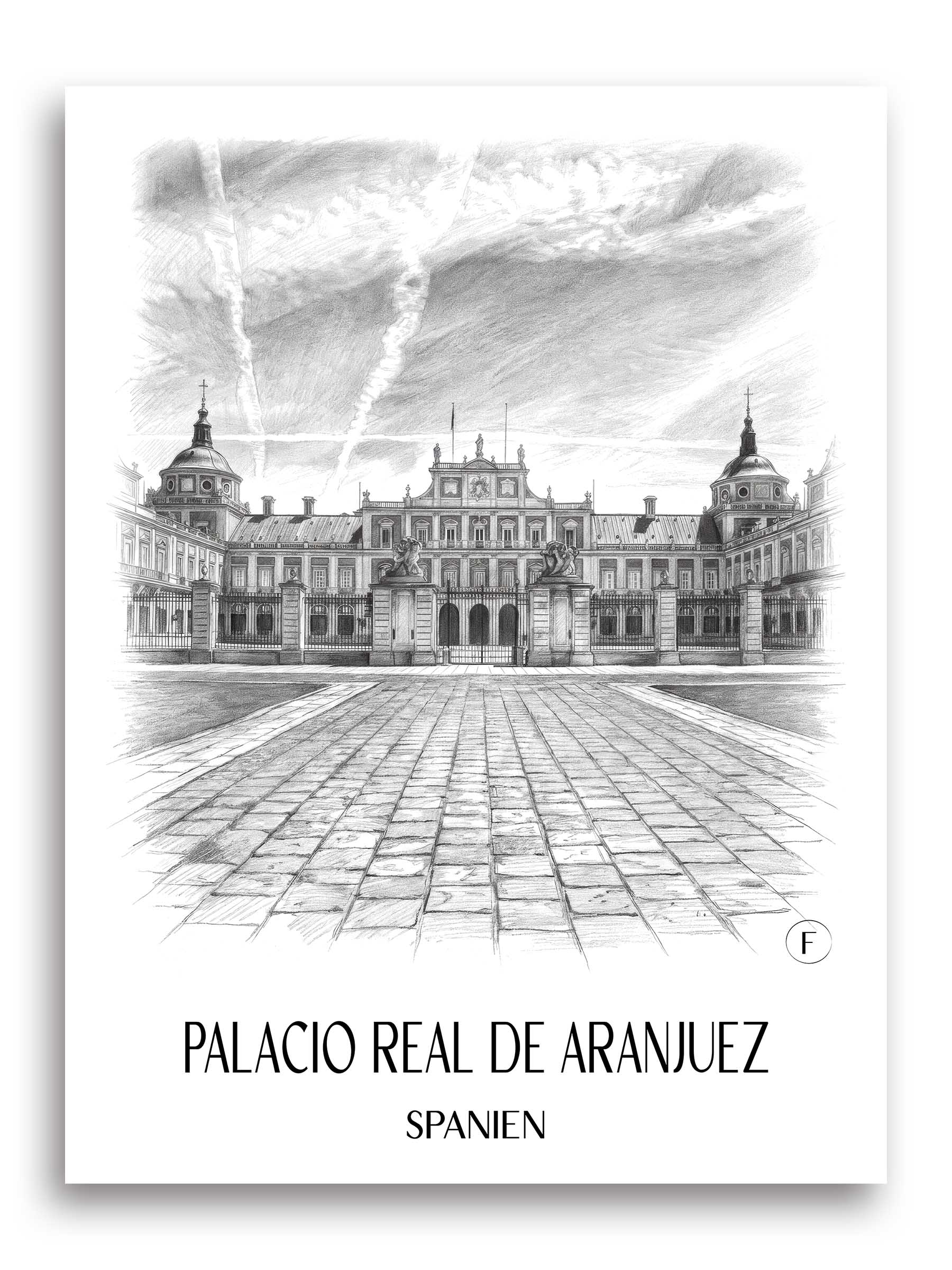 palacio-real-aranjuez-spanien-poster-bleistift-zeichnung-drawing