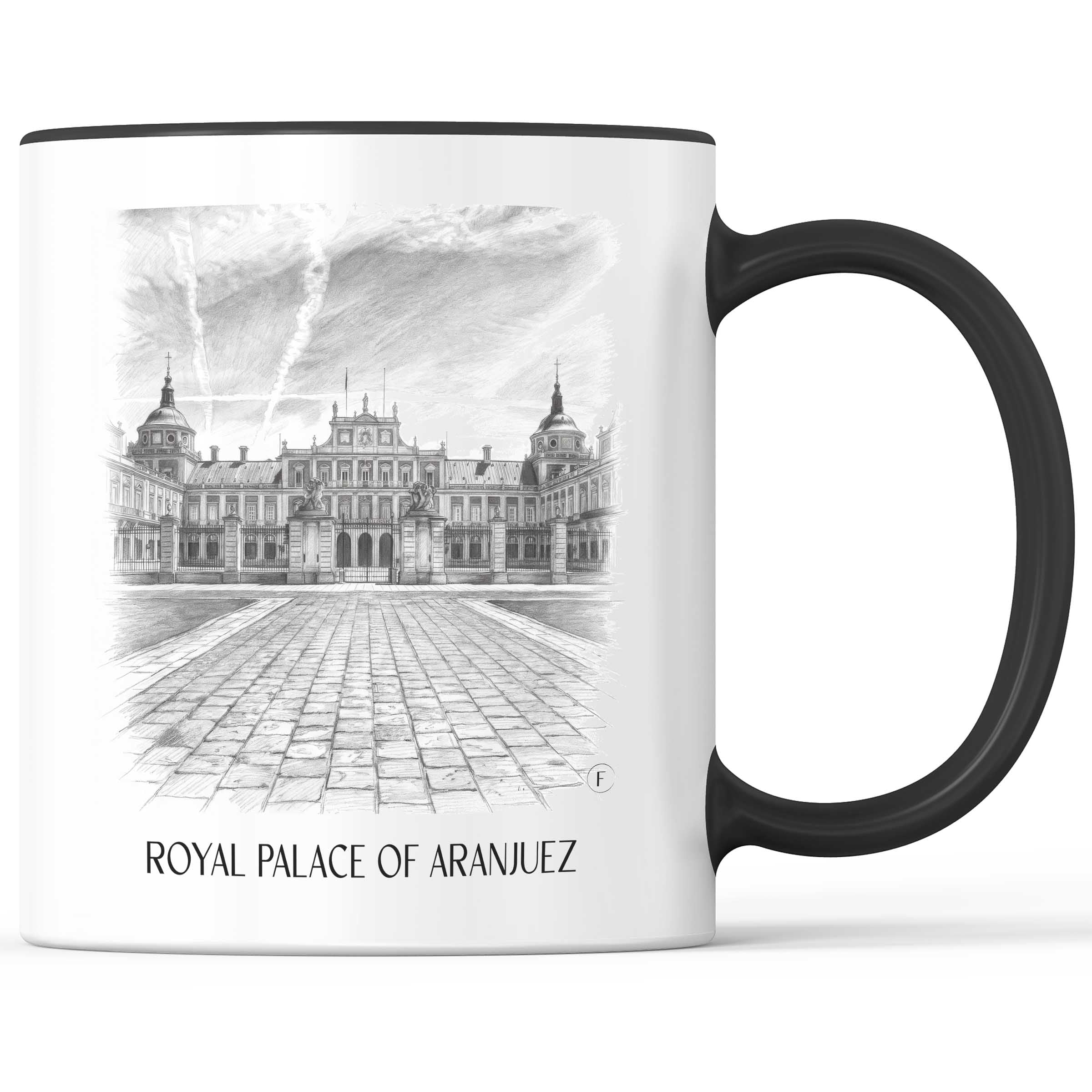 Palacio Real Kaffeebecher - Aranjuez - Spanien Becher - Kaffeetasse im Zeichnung Stil