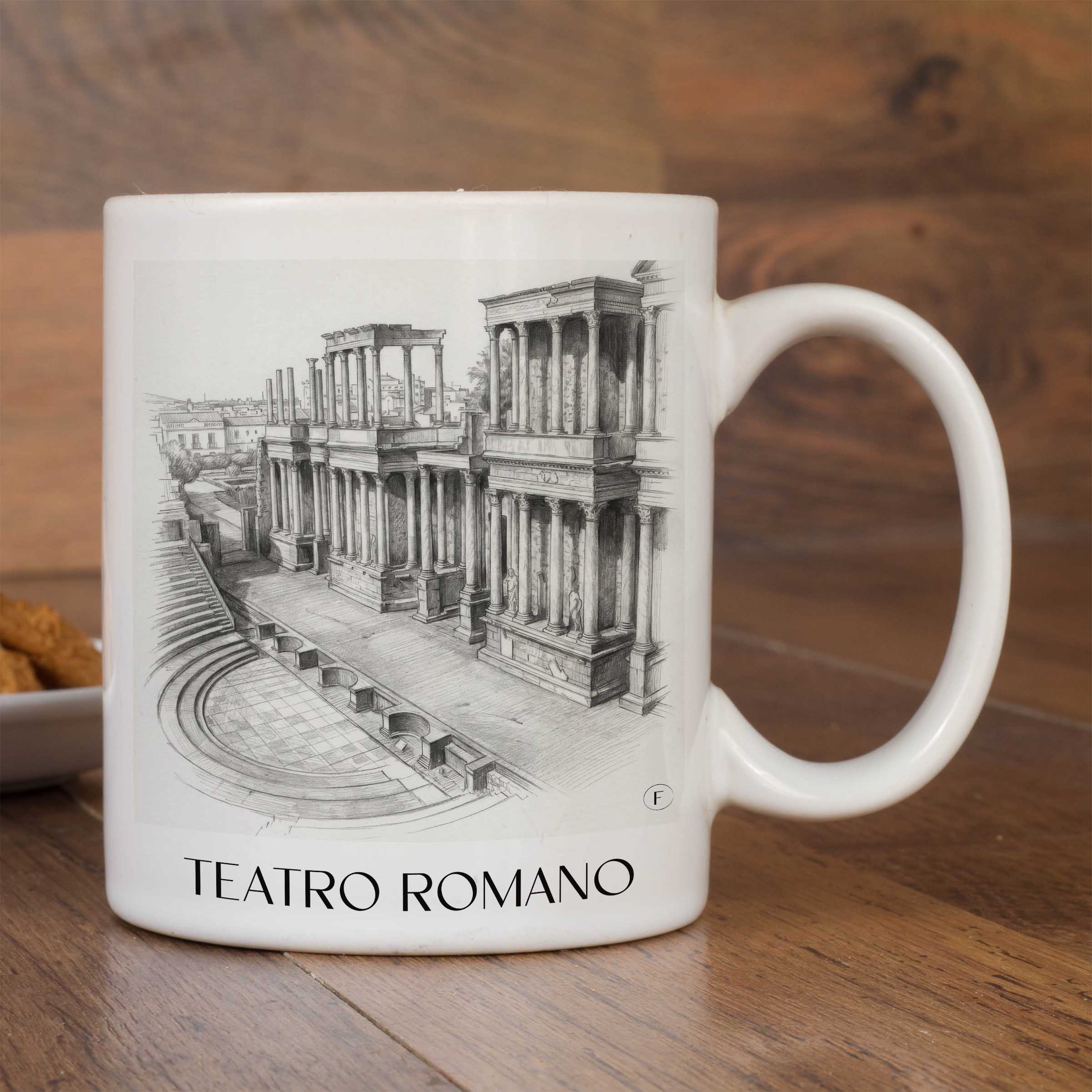teatro-romano-mérída-spanien-kaffeebecher-bleistift-zeichnung-drawing