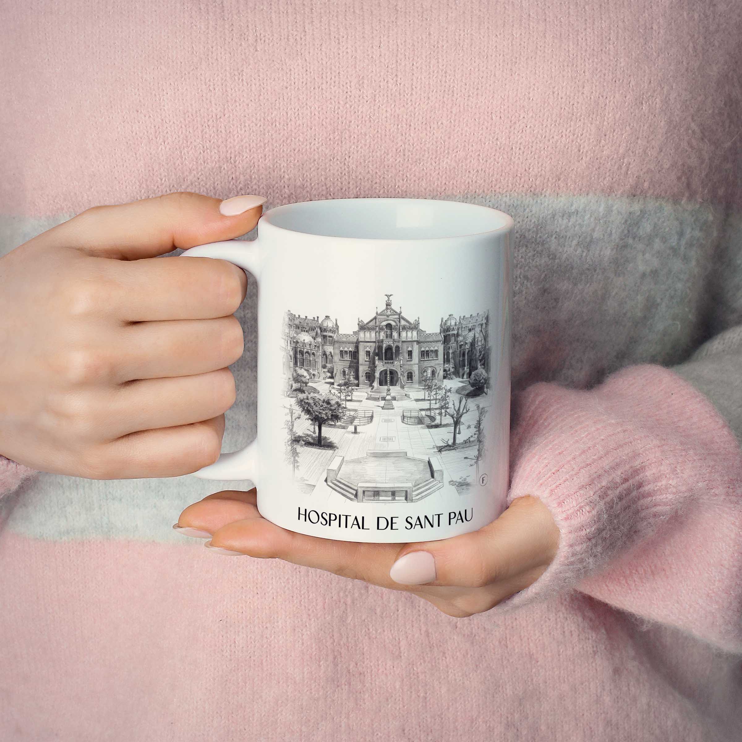 hospital-de-sant-pau-barcelona-spanien-kaffeebecher-bleistift-zeichnung-drawing