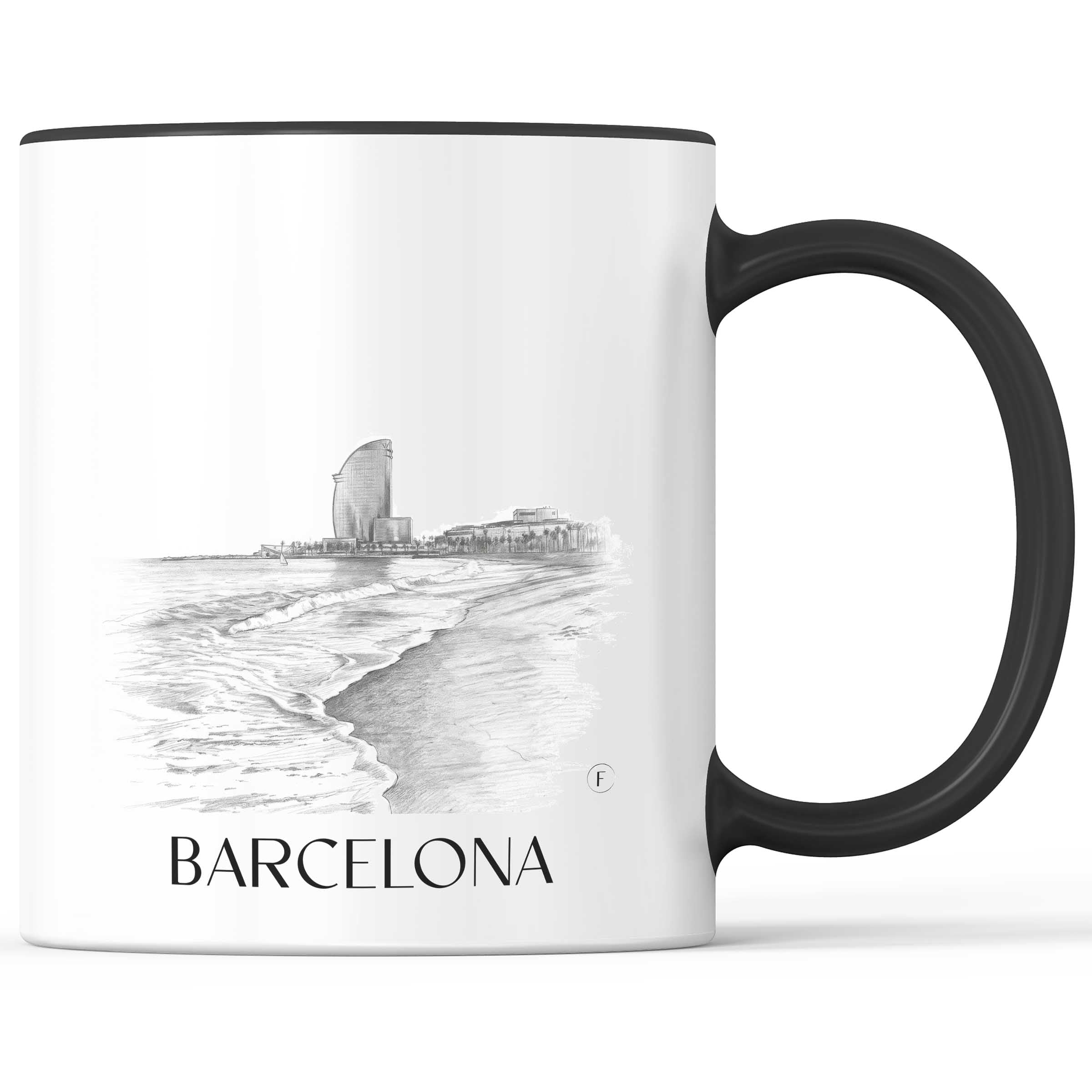 barcelona-spanien-spanien-kaffeebecher-bleistift-zeichnung-drawing