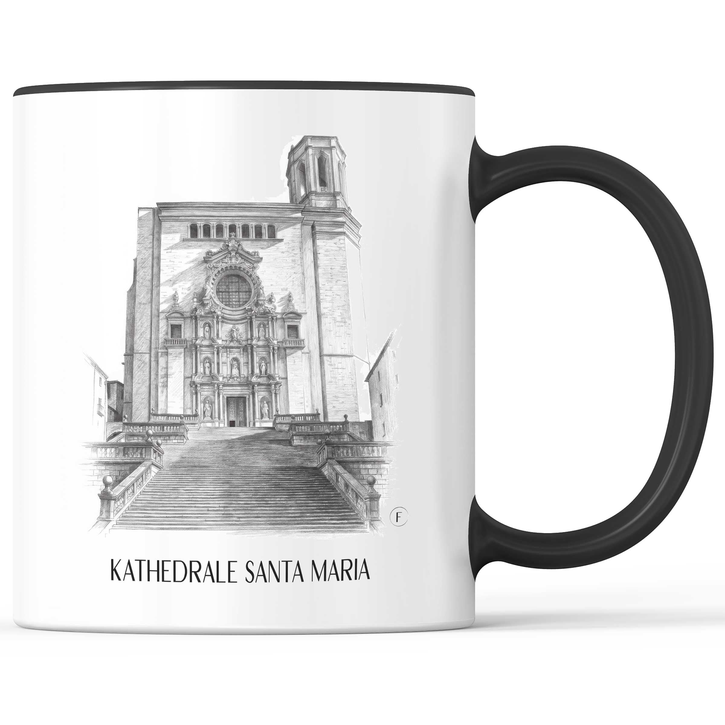 kathedrale-von-girona-spanien-spanien-kaffeebecher-bleistift-zeichnung-drawing