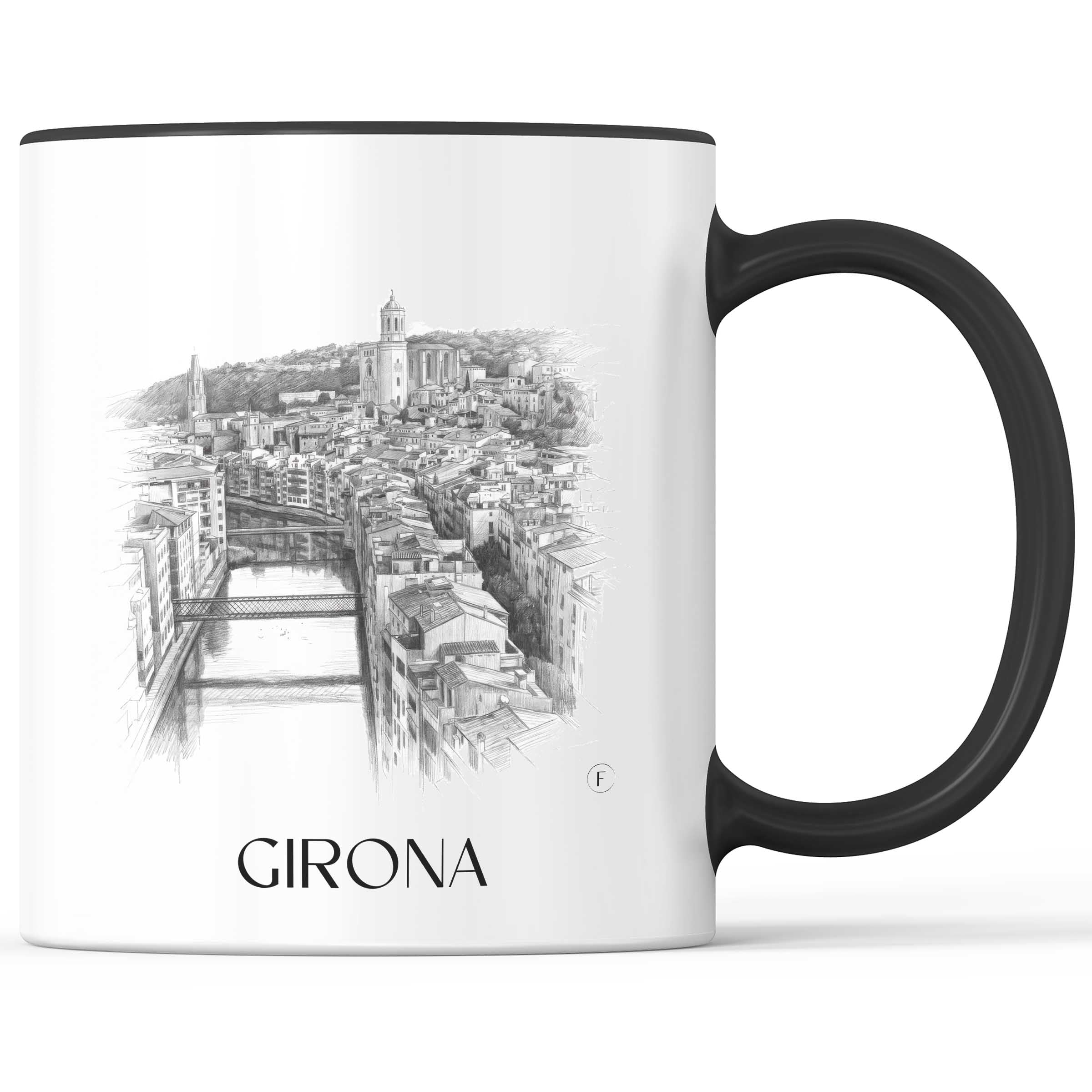 girona-spanien-spanien-kaffeebecher-bleistift-zeichnung-drawing