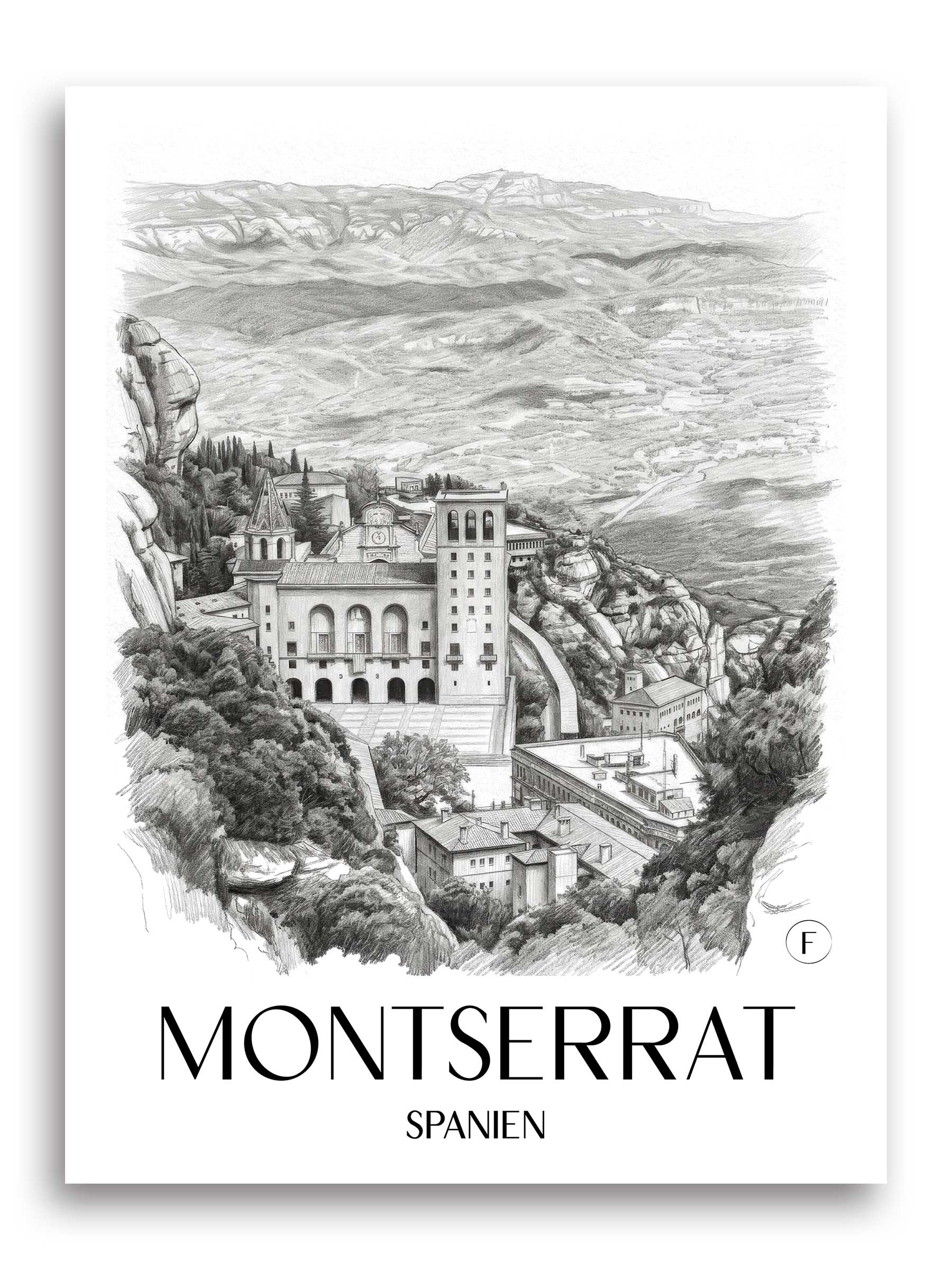 montserrat-spanien-spanien-poster-bleistift-zeichnung-drawing