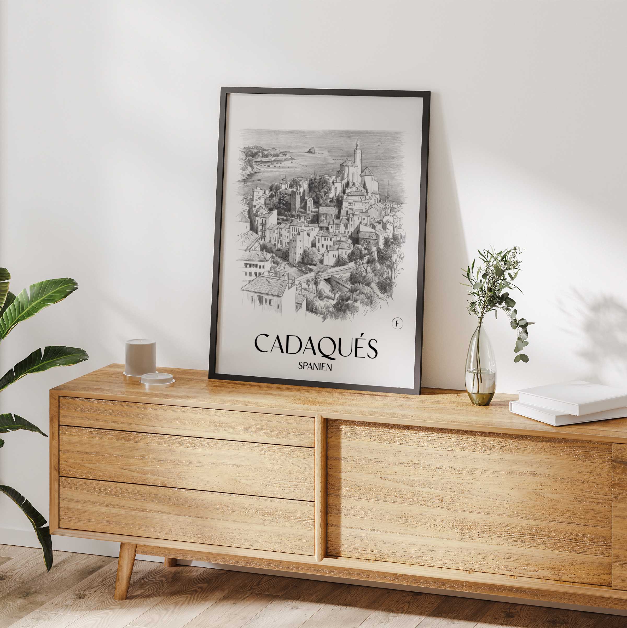 cadaqués-spanien-spanien-poster-bleistift-zeichnung-drawing