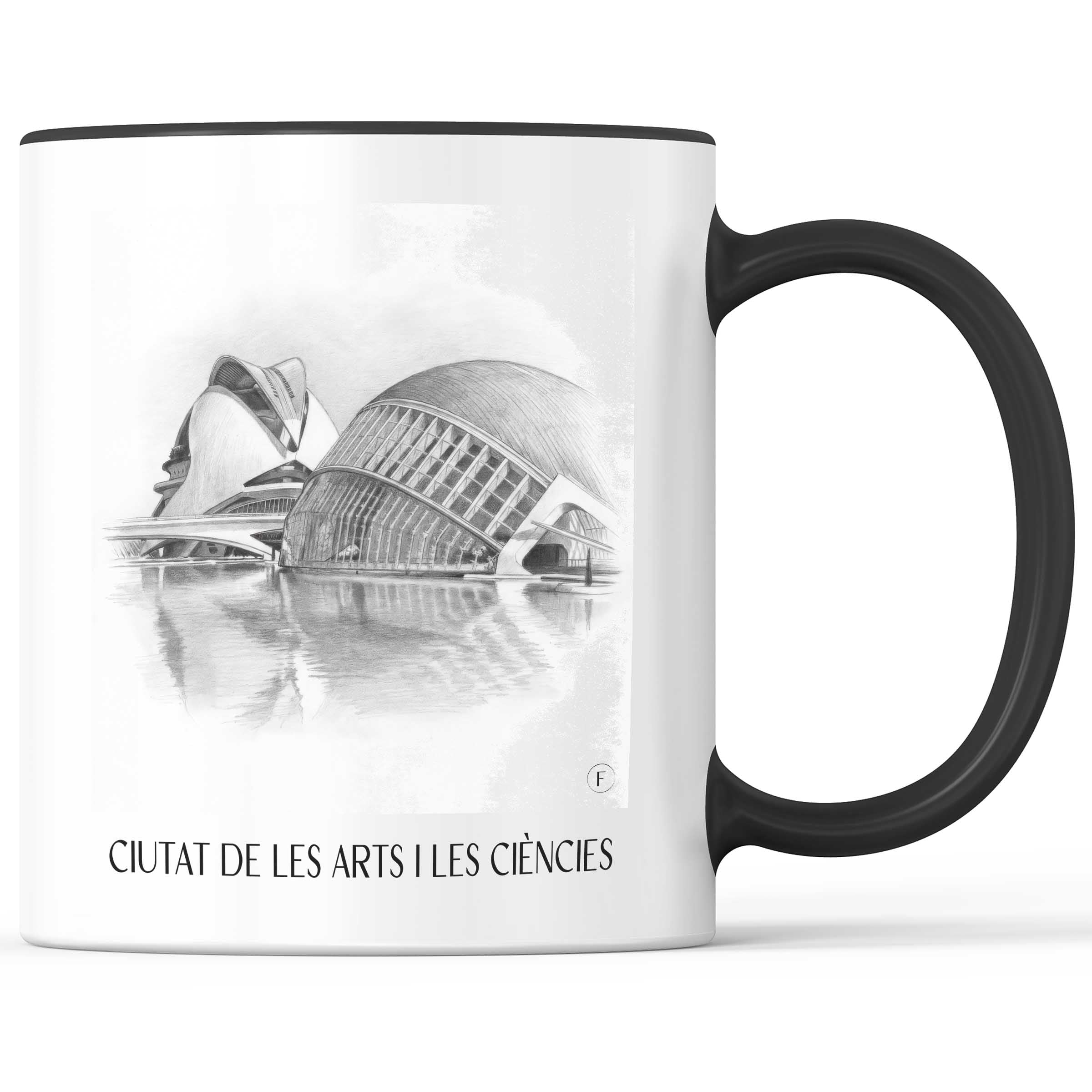 ciutat-de-les-arts-i-les-ciències-valencia-spanien-kaffeebecher-bleistift-zeichnung-drawing