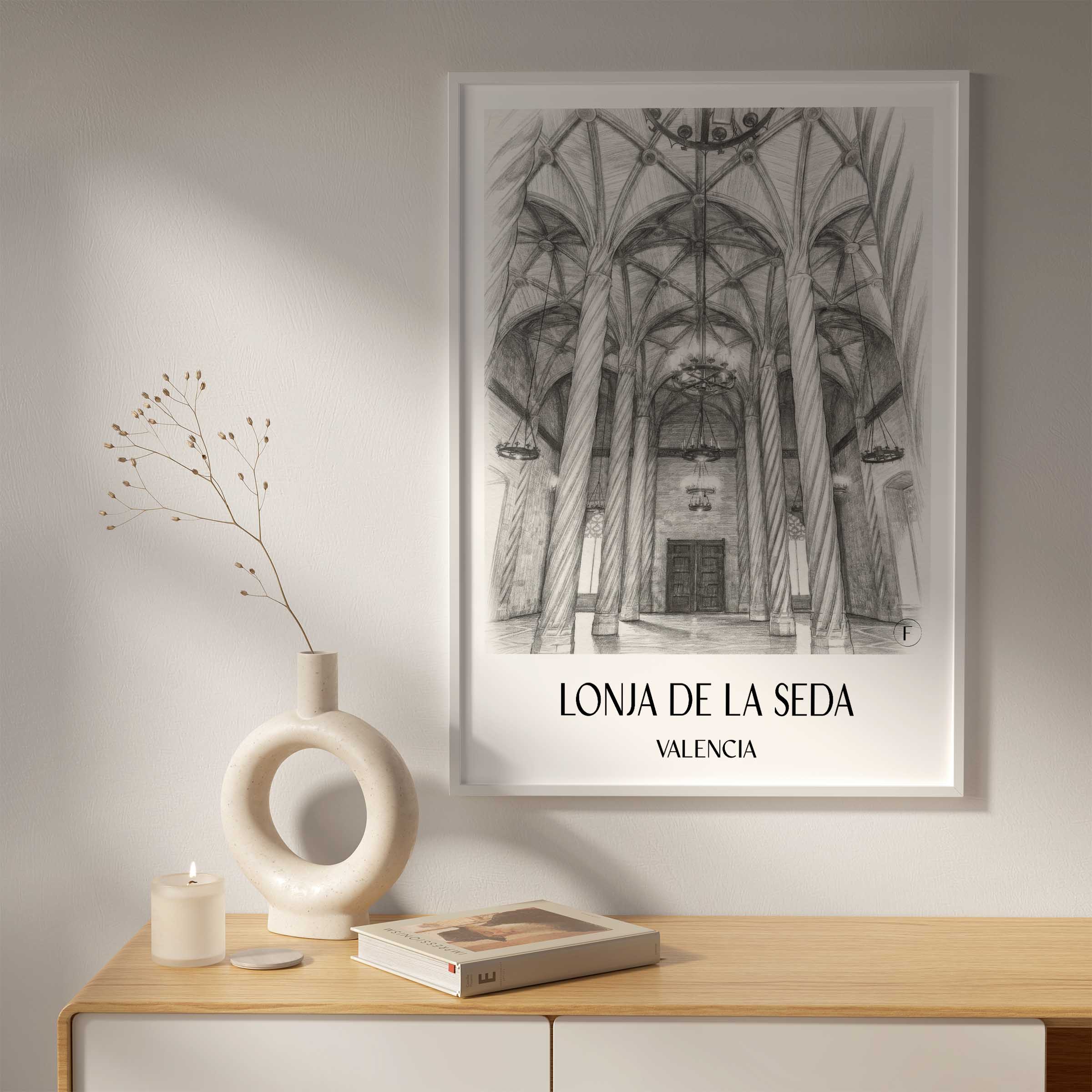 lonja-de-la-seda-valencia-spanien-poster-bleistift-zeichnung-drawing