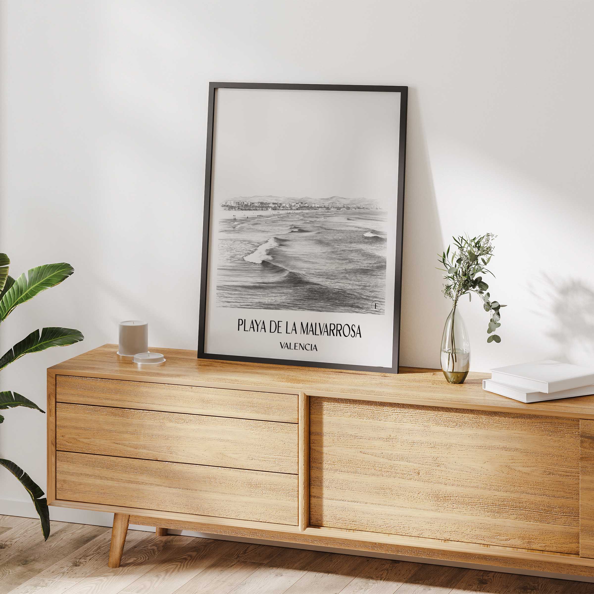 playa-de-la-malvarrosa-valencia-spanien-poster-bleistift-zeichnung-drawing