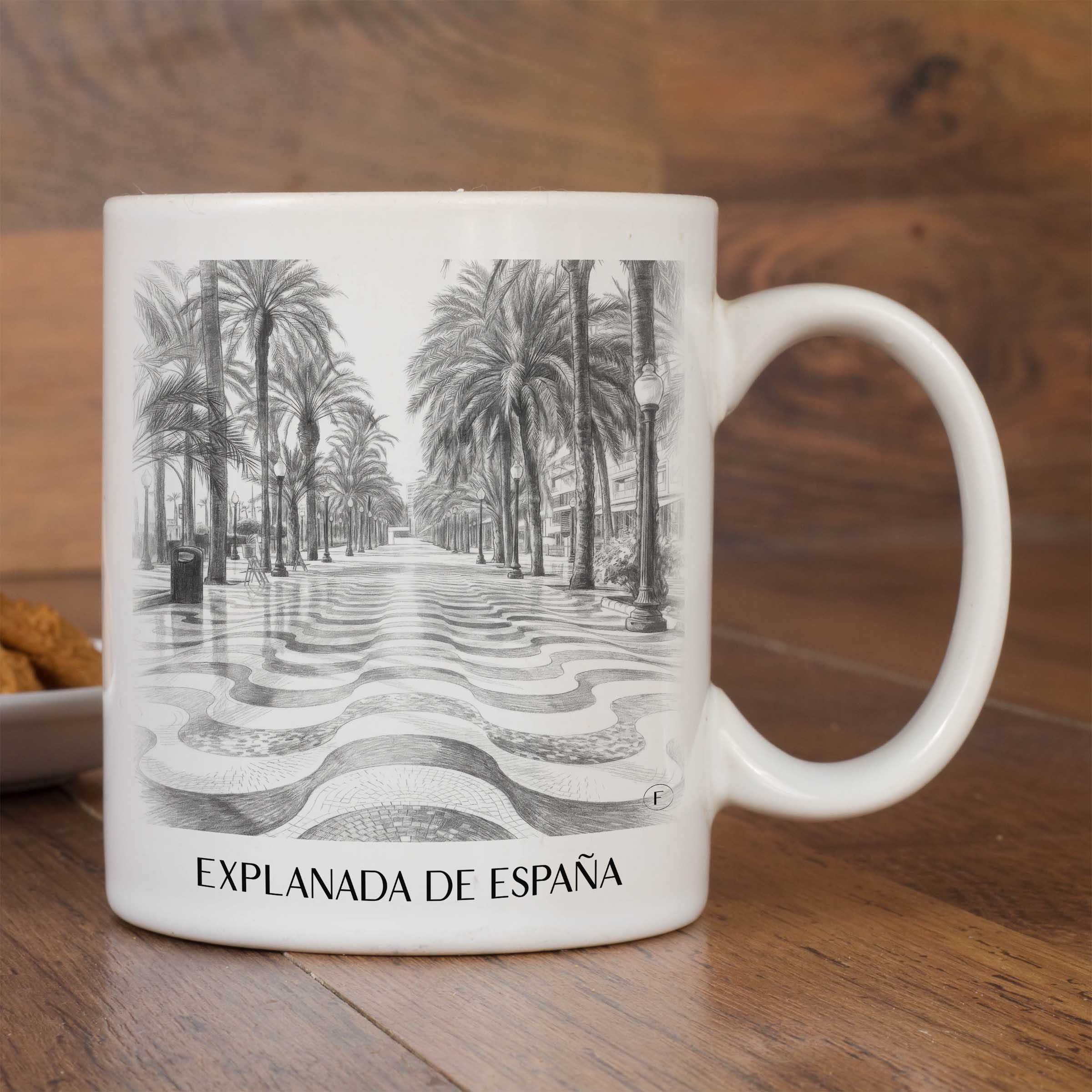 explanada-de-españa-alicante-spanien-kaffeebecher-bleistift-zeichnung-drawing