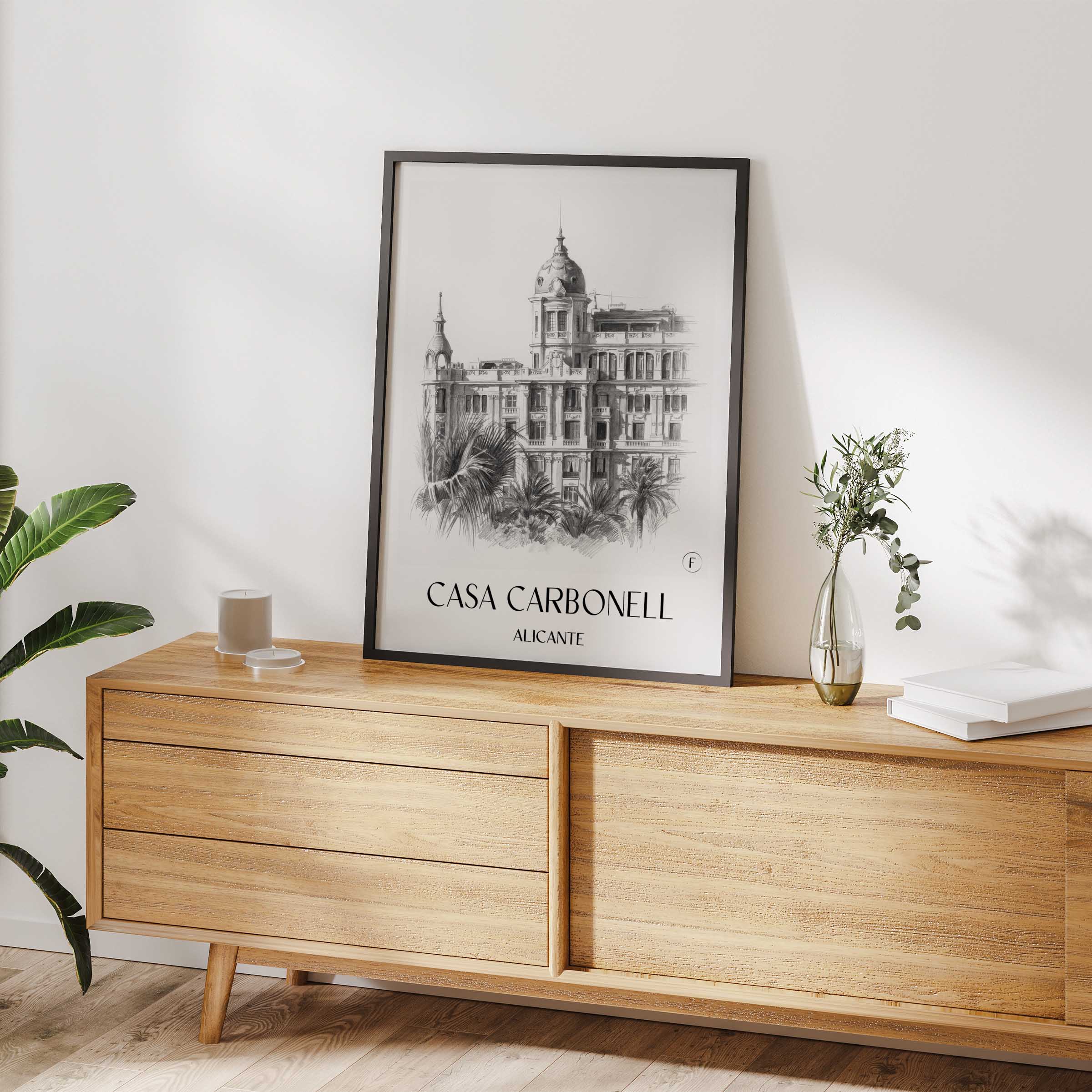 casa-carbonell-alicante-spanien-poster-bleistift-zeichnung-drawing