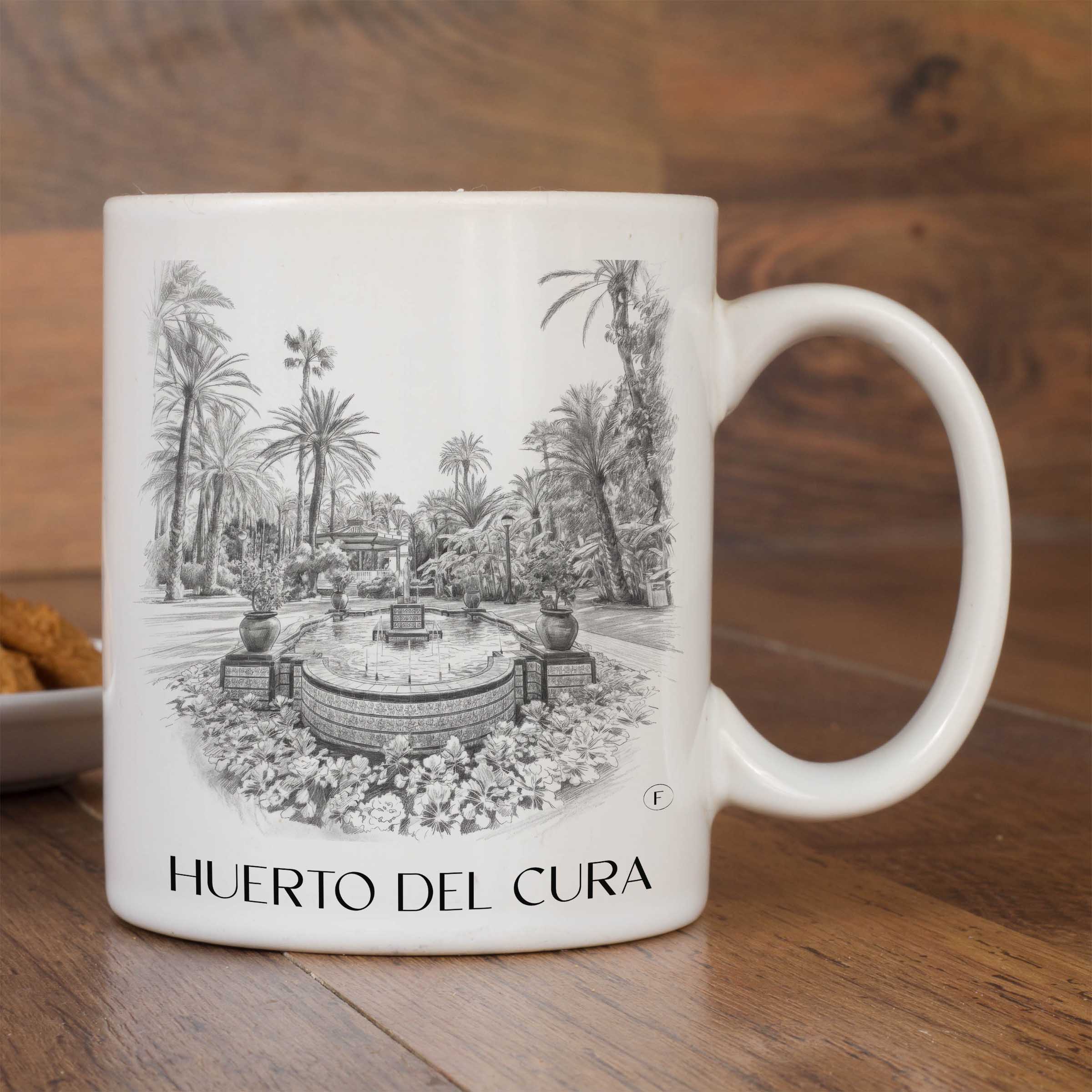 huerto-del-cura-elche-spanien-kaffeebecher-bleistift-zeichnung-drawing