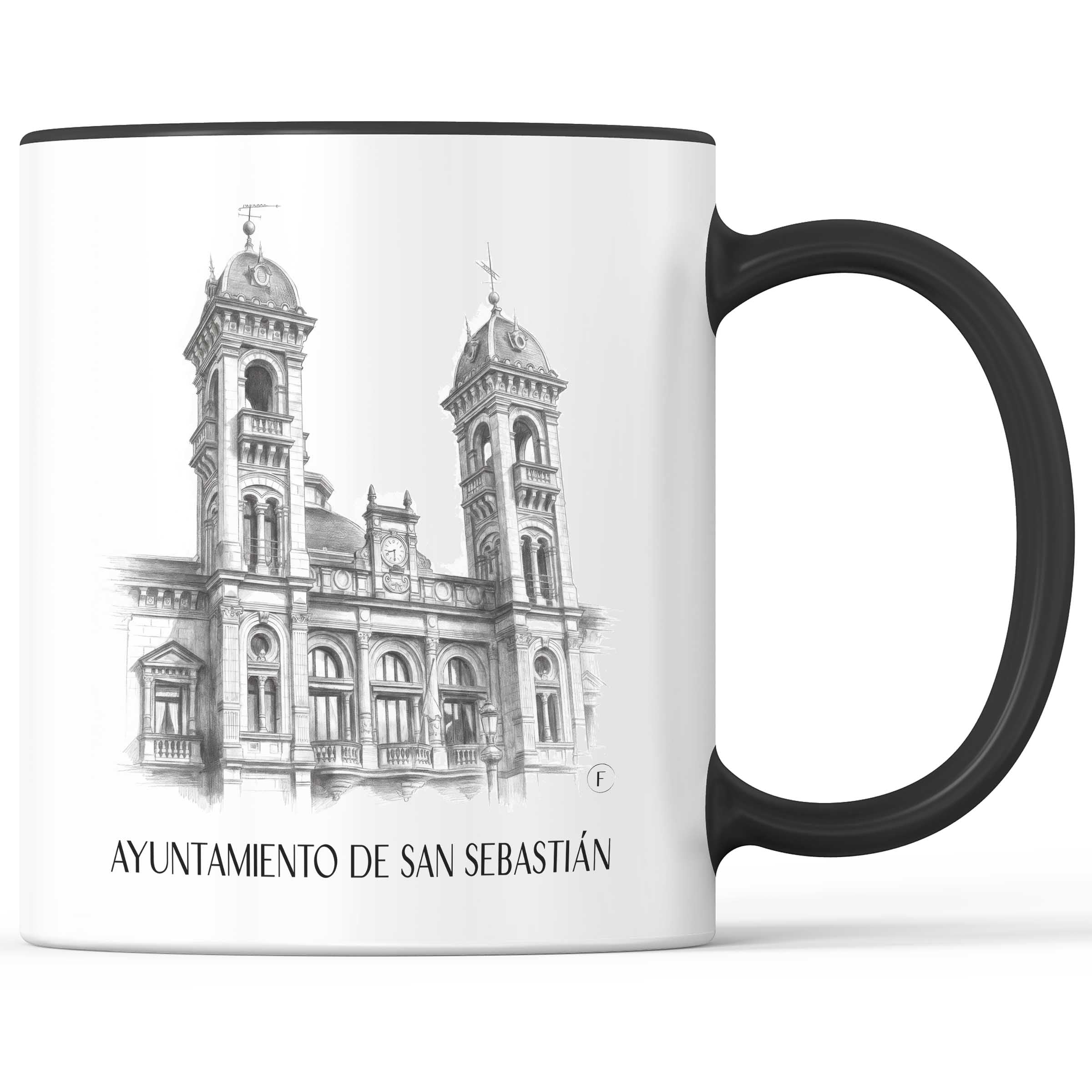 ayuntamiento-de-san-sebastián-spanien-spanien-kaffeebecher-bleistift-zeichnung-drawing
