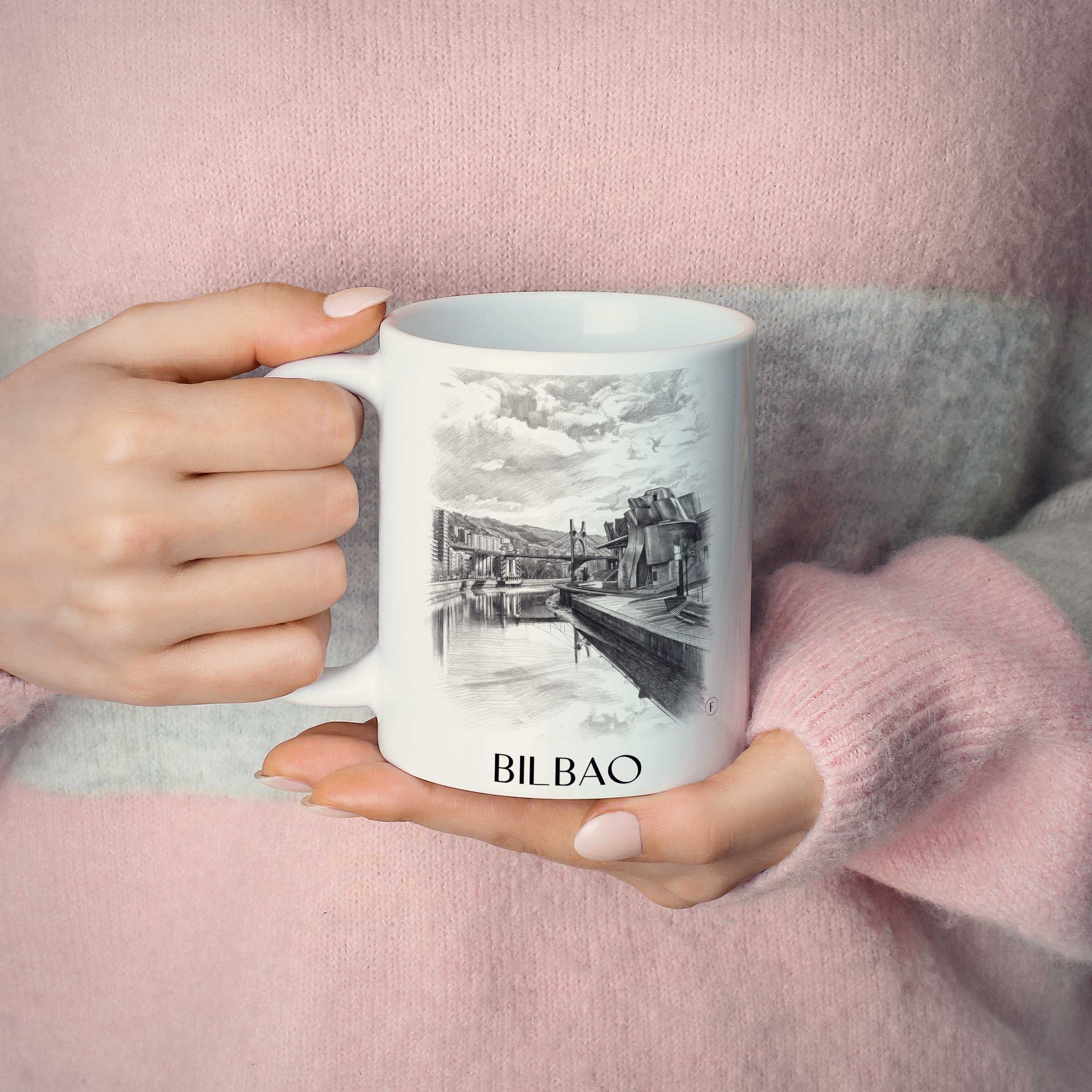 bilbao-spanien-spanien-kaffeebecher-bleistift-zeichnung-drawing