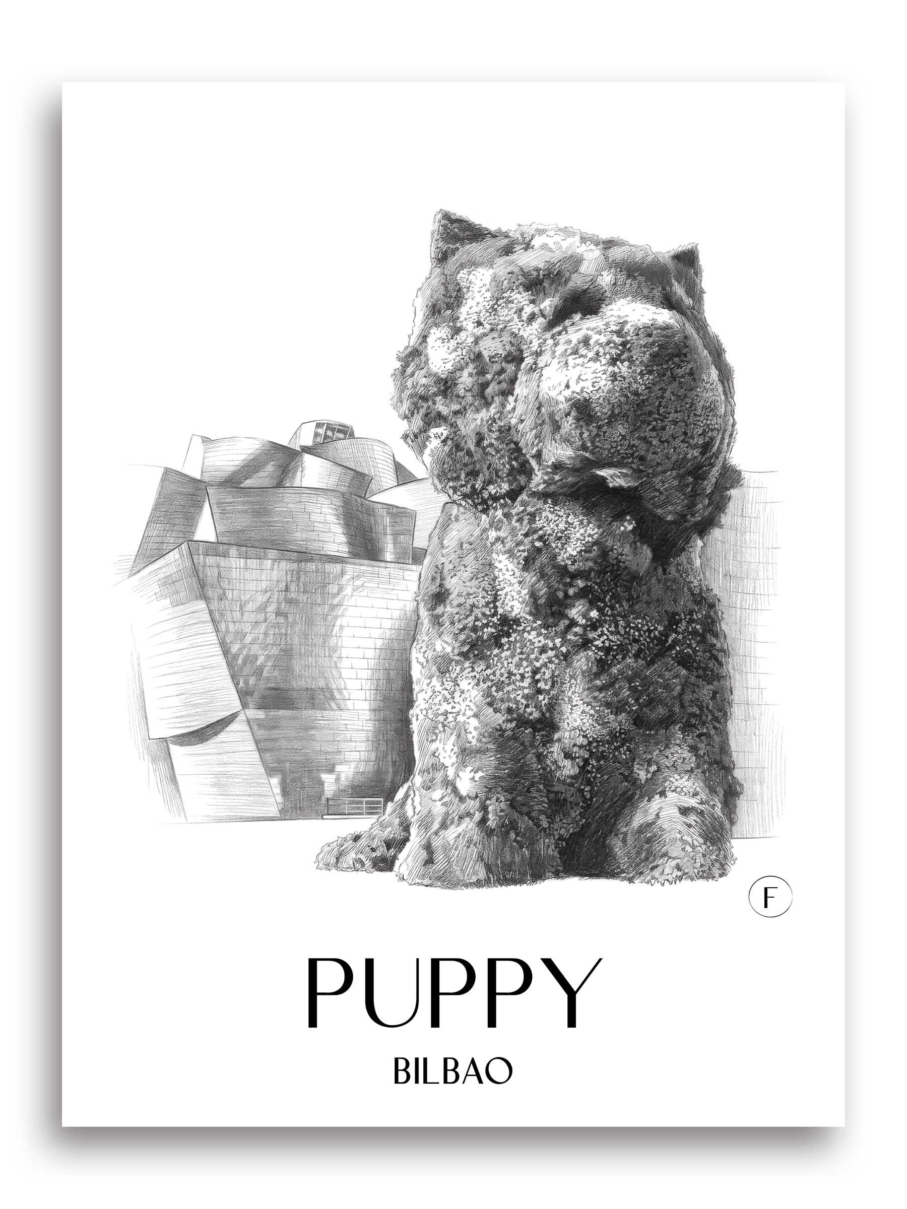 puppy-bilbao-spanien-poster-bleistift-zeichnung-drawing