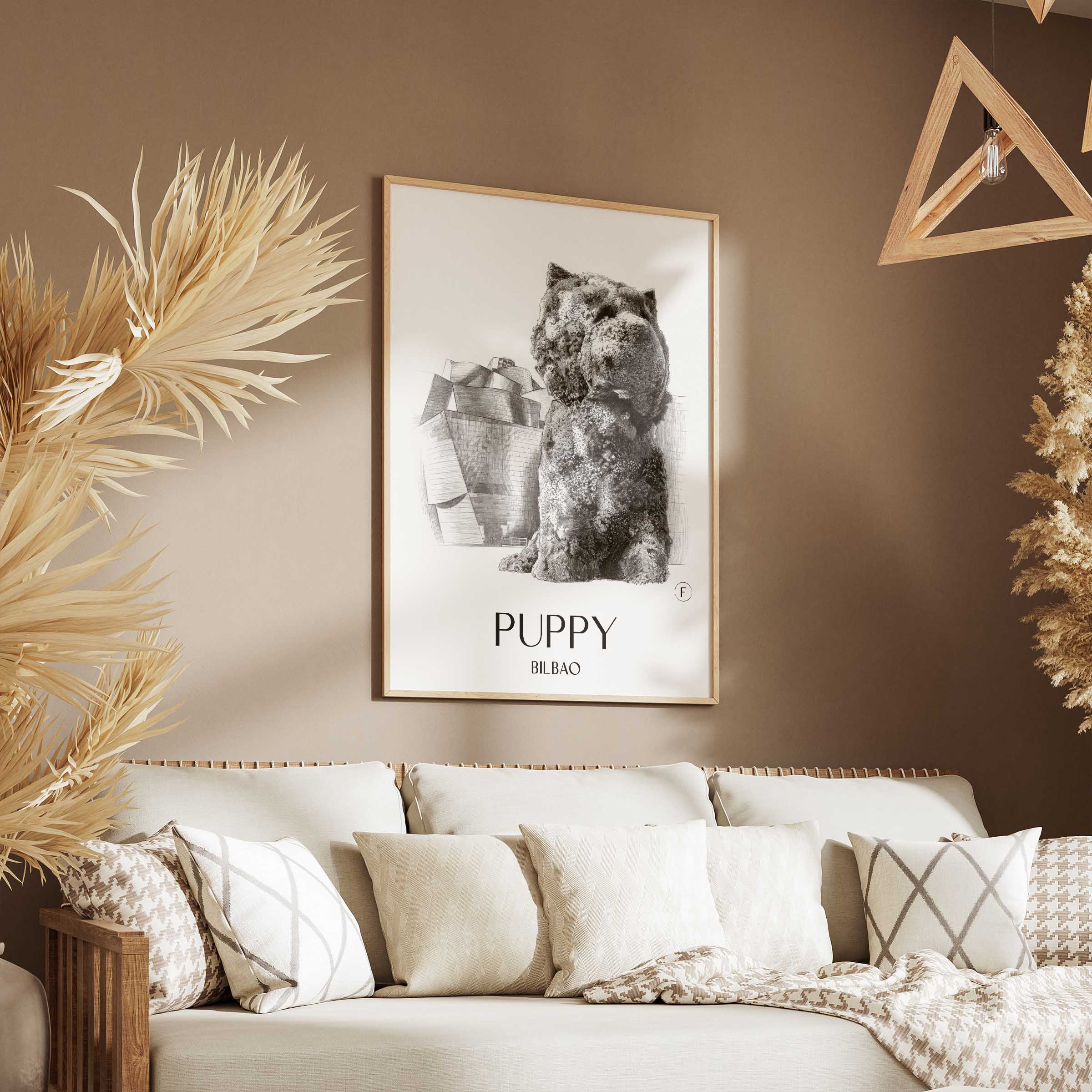 puppy-bilbao-spanien-poster-bleistift-zeichnung-drawing
