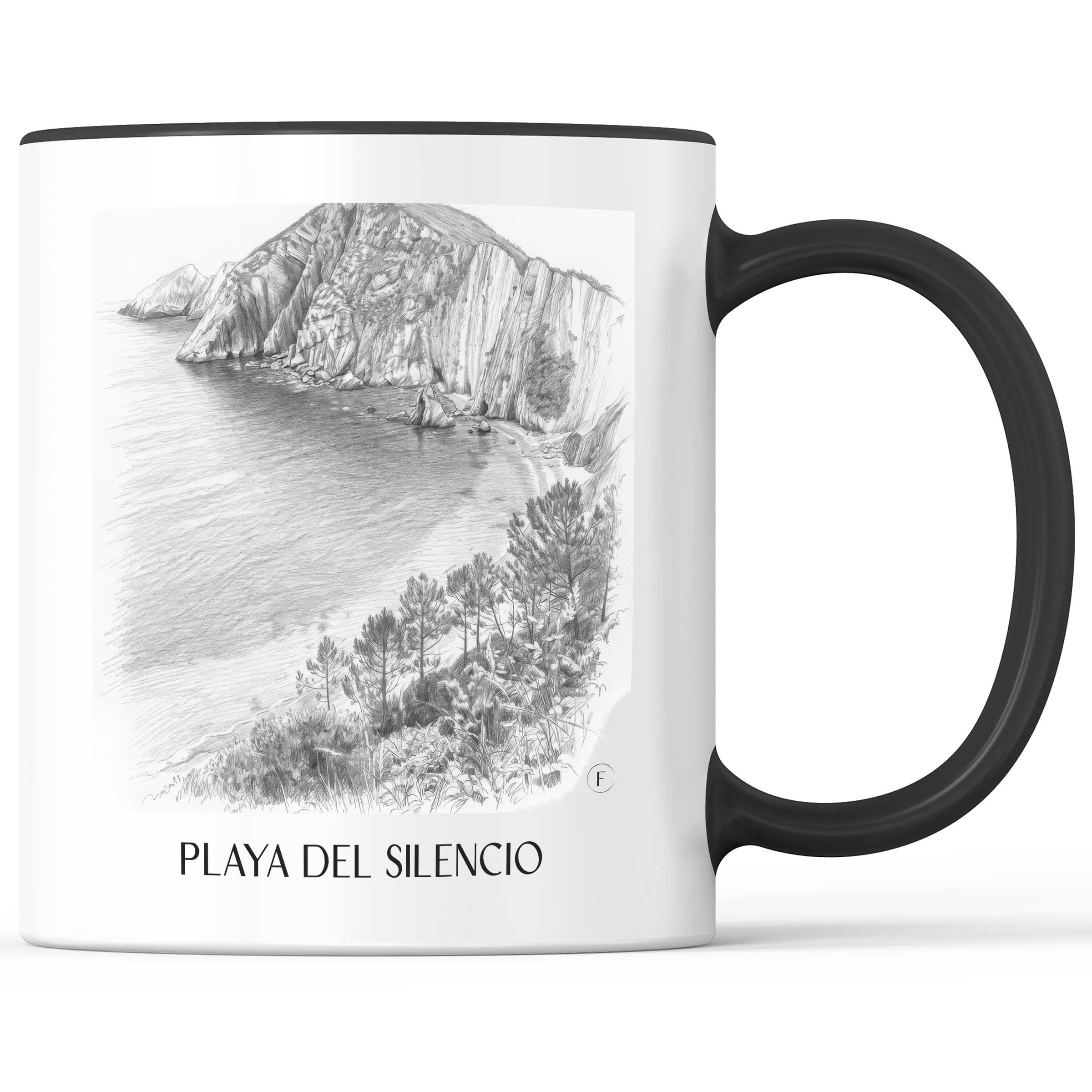 playa-del-silencio-cudillero-spanien-kaffeebecher-bleistift-zeichnung-drawing