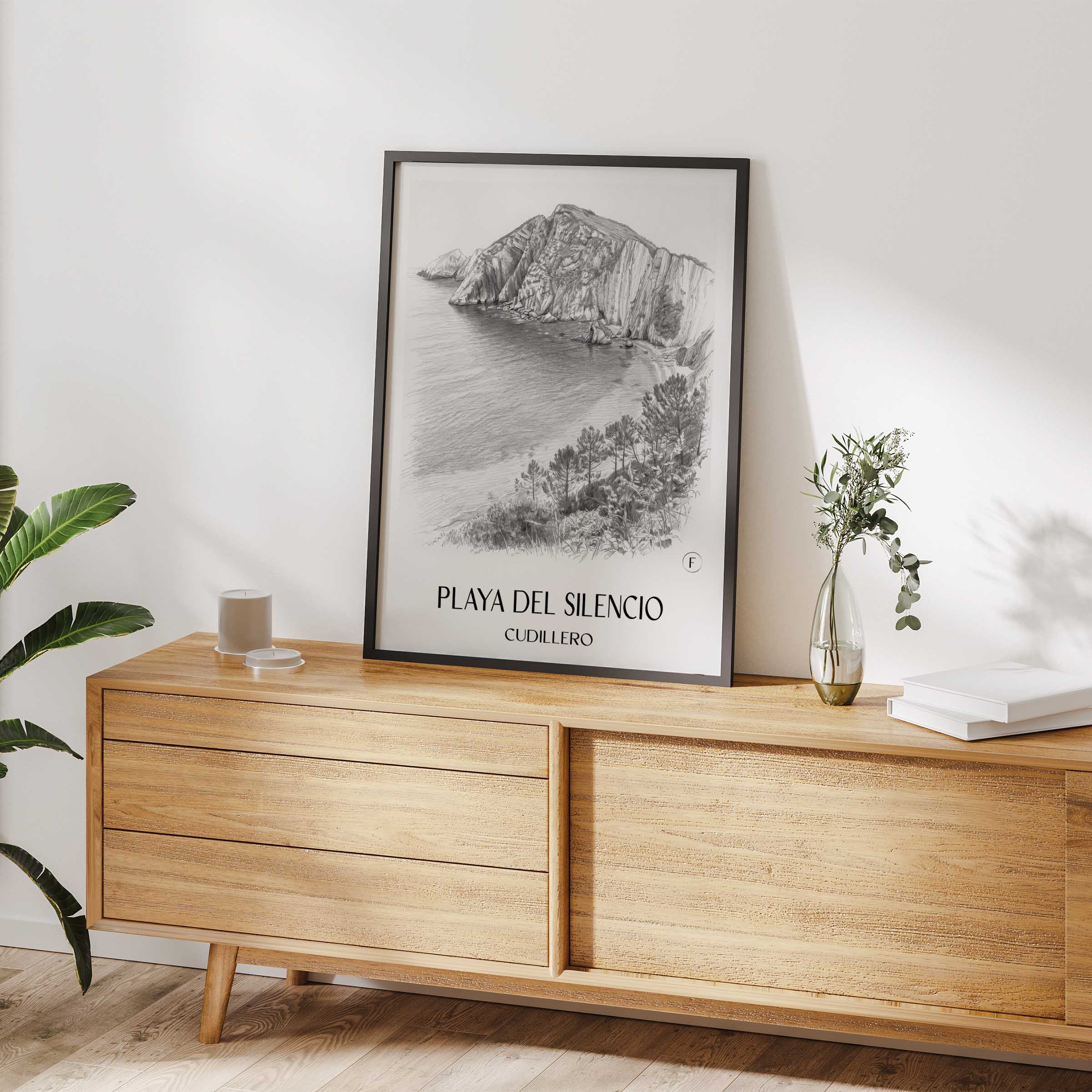 playa-del-silencio-cudillero-spanien-poster-bleistift-zeichnung-drawing