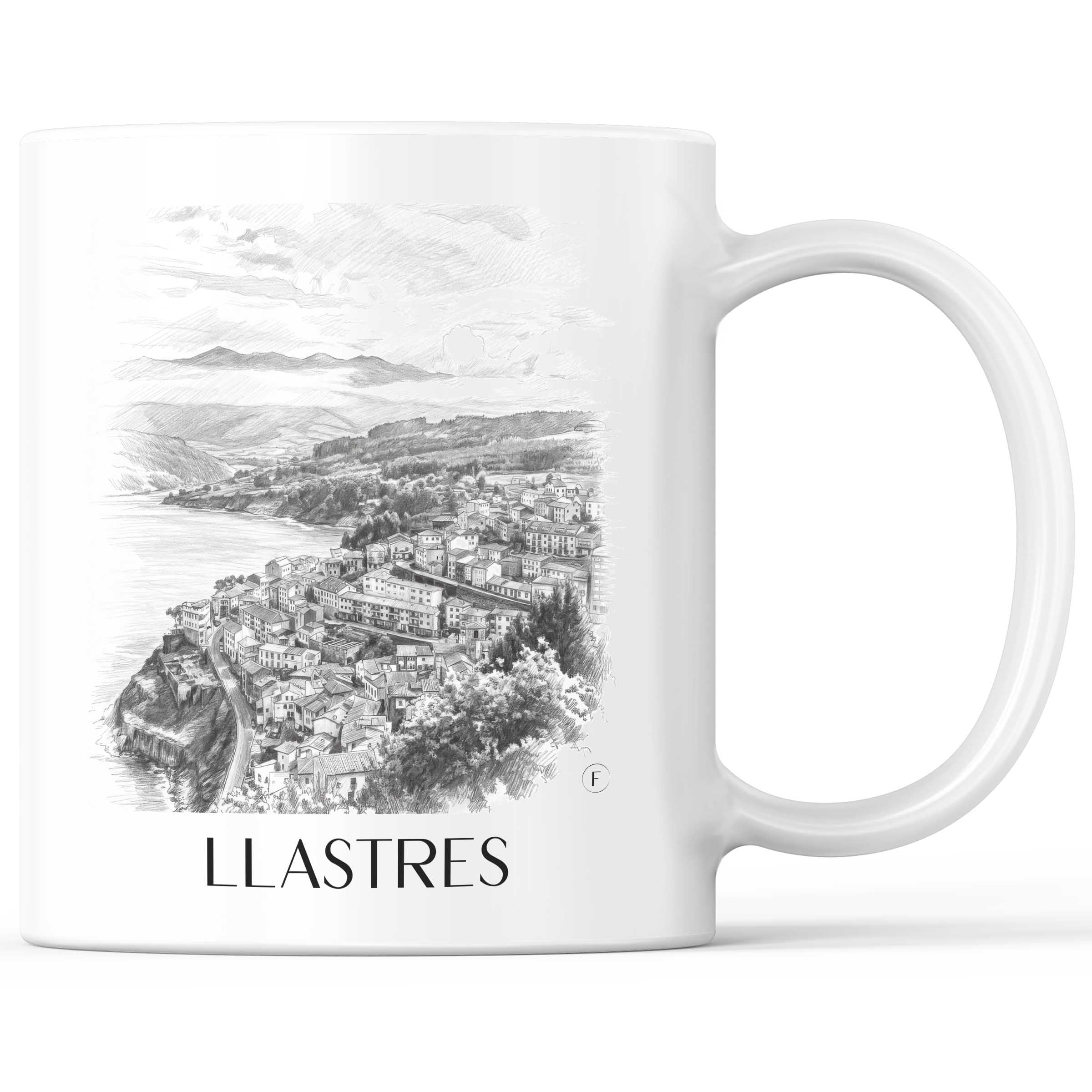 Llastres Kaffeebecher - Spanien - Spanien Becher - Kaffeetasse im Zeichnung Stil