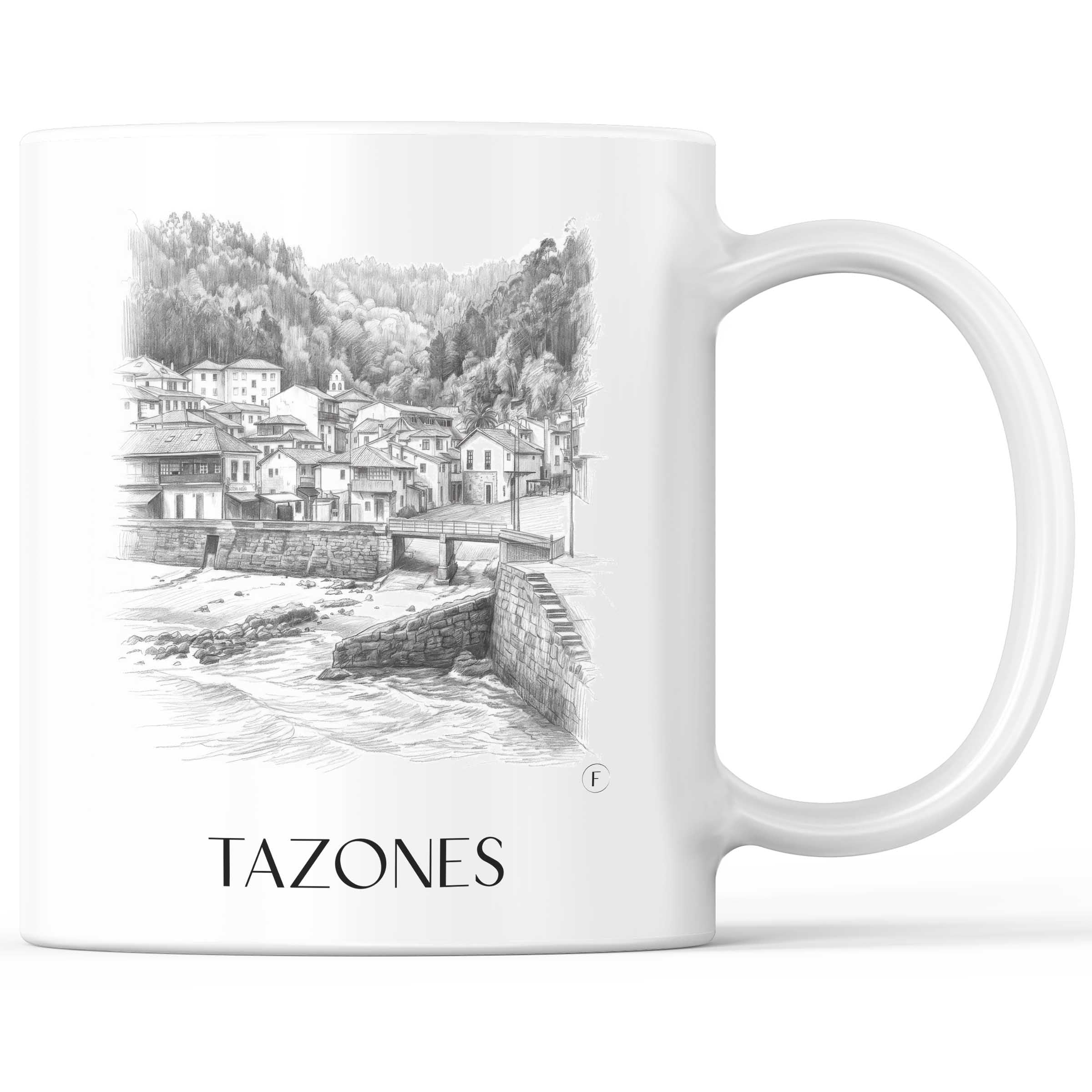 Tazones Kaffeebecher - Spanien - Spanien Becher - Kaffeetasse im Zeichnung Stil