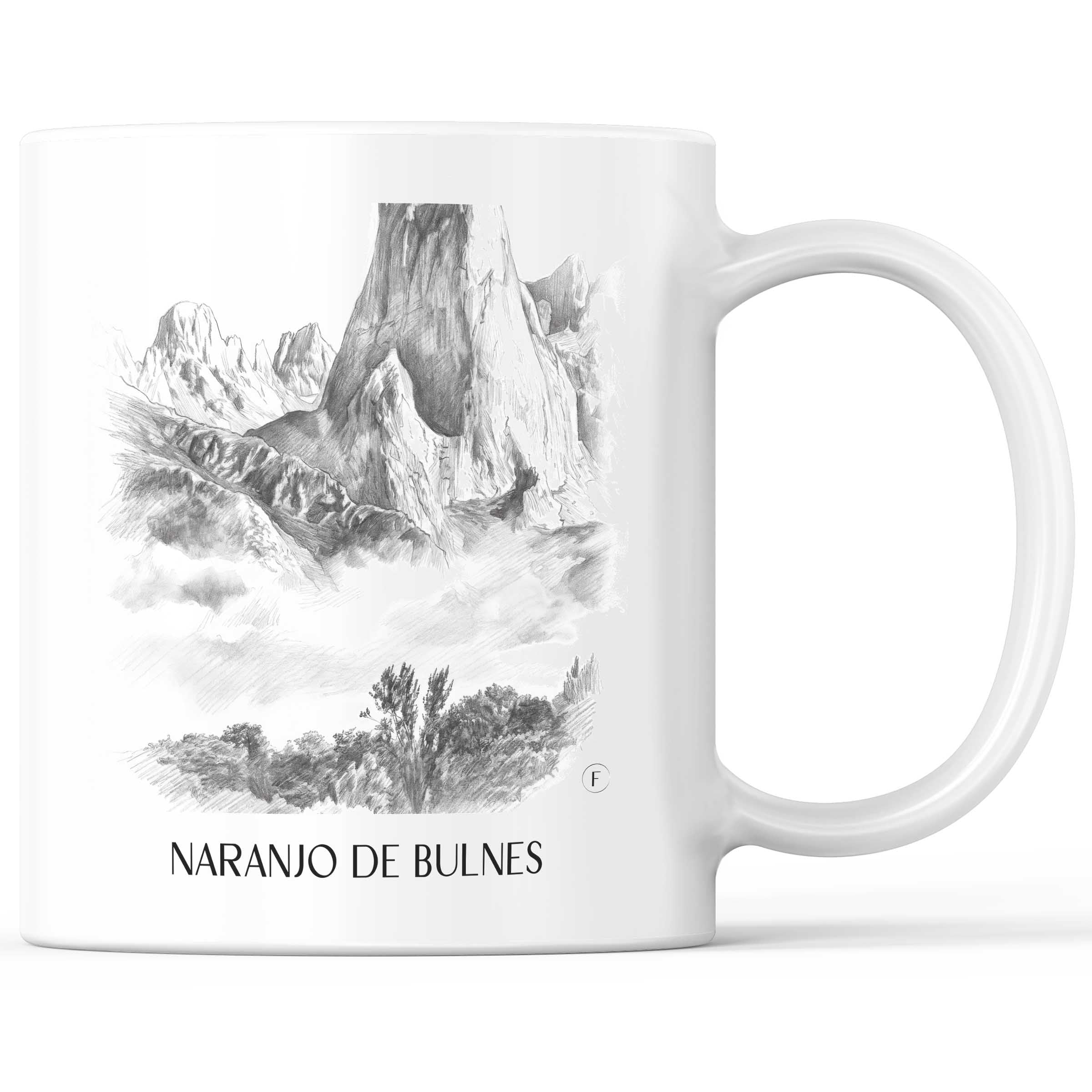 Naranjo de Bulnes Kaffeebecher - Spanien - Spanien Becher - Kaffeetasse im Zeichnung Stil