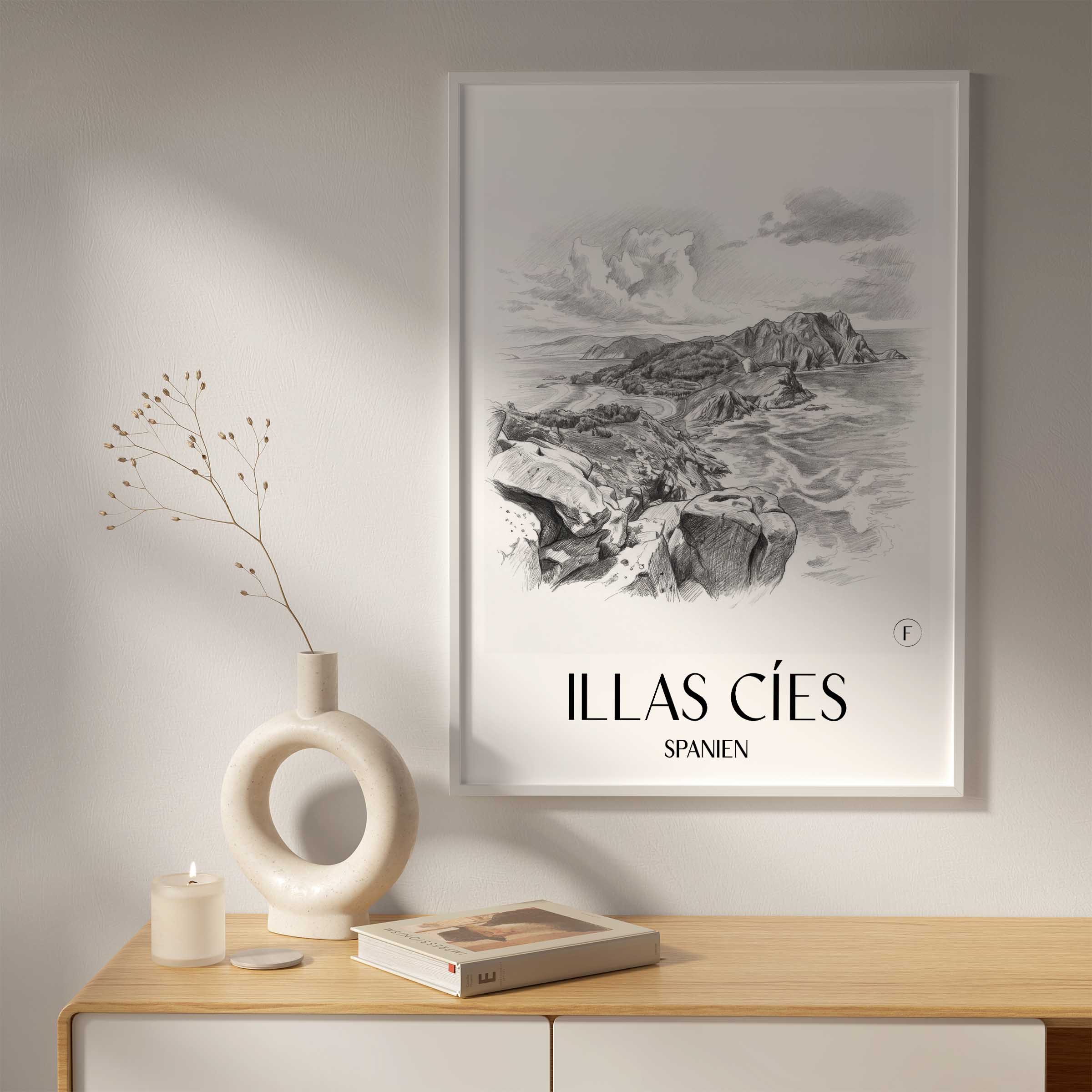 illas-cíes-spanien-spanien-poster-bleistift-zeichnung-drawing