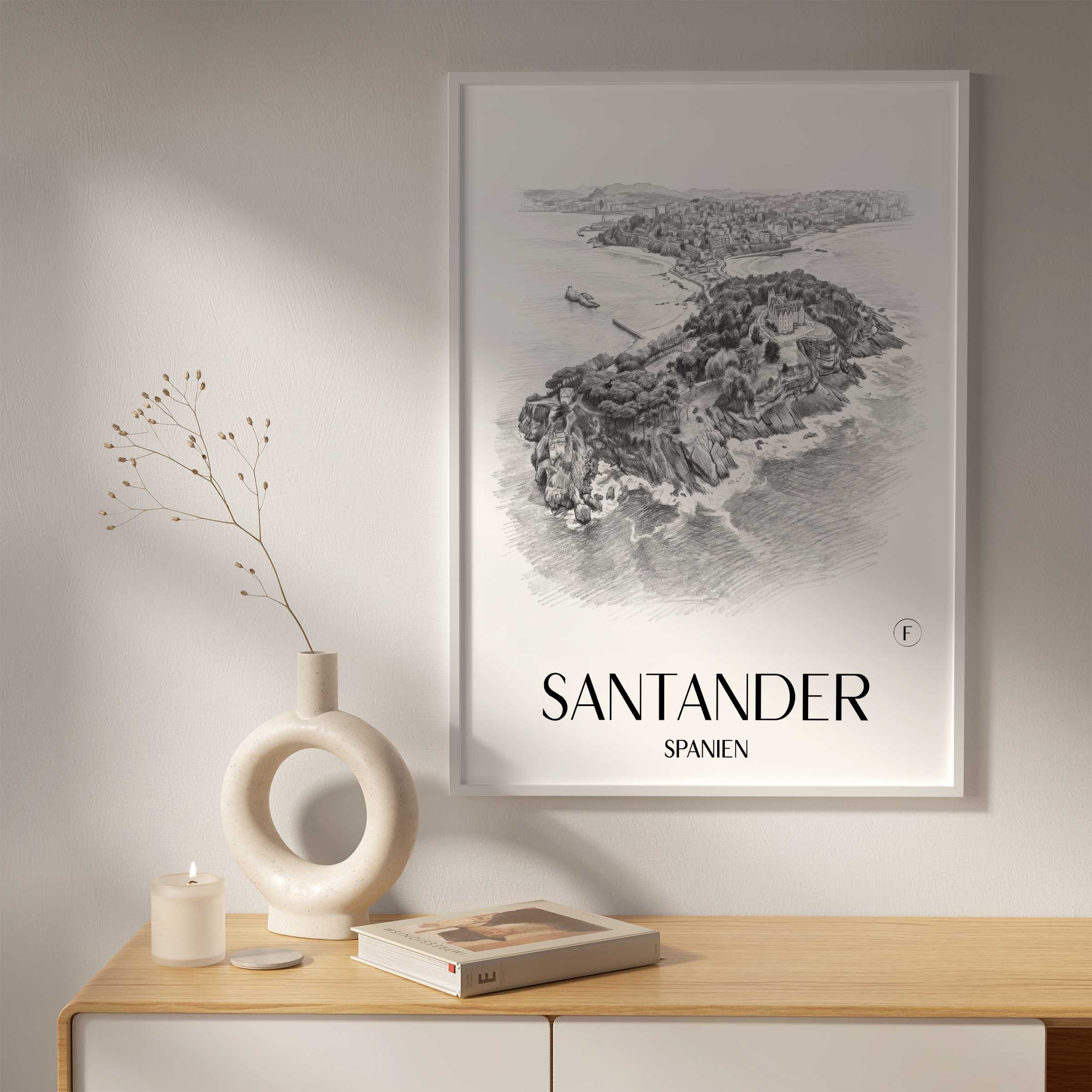 santander--spanien-spanien-poster-bleistift-zeichnung-drawing