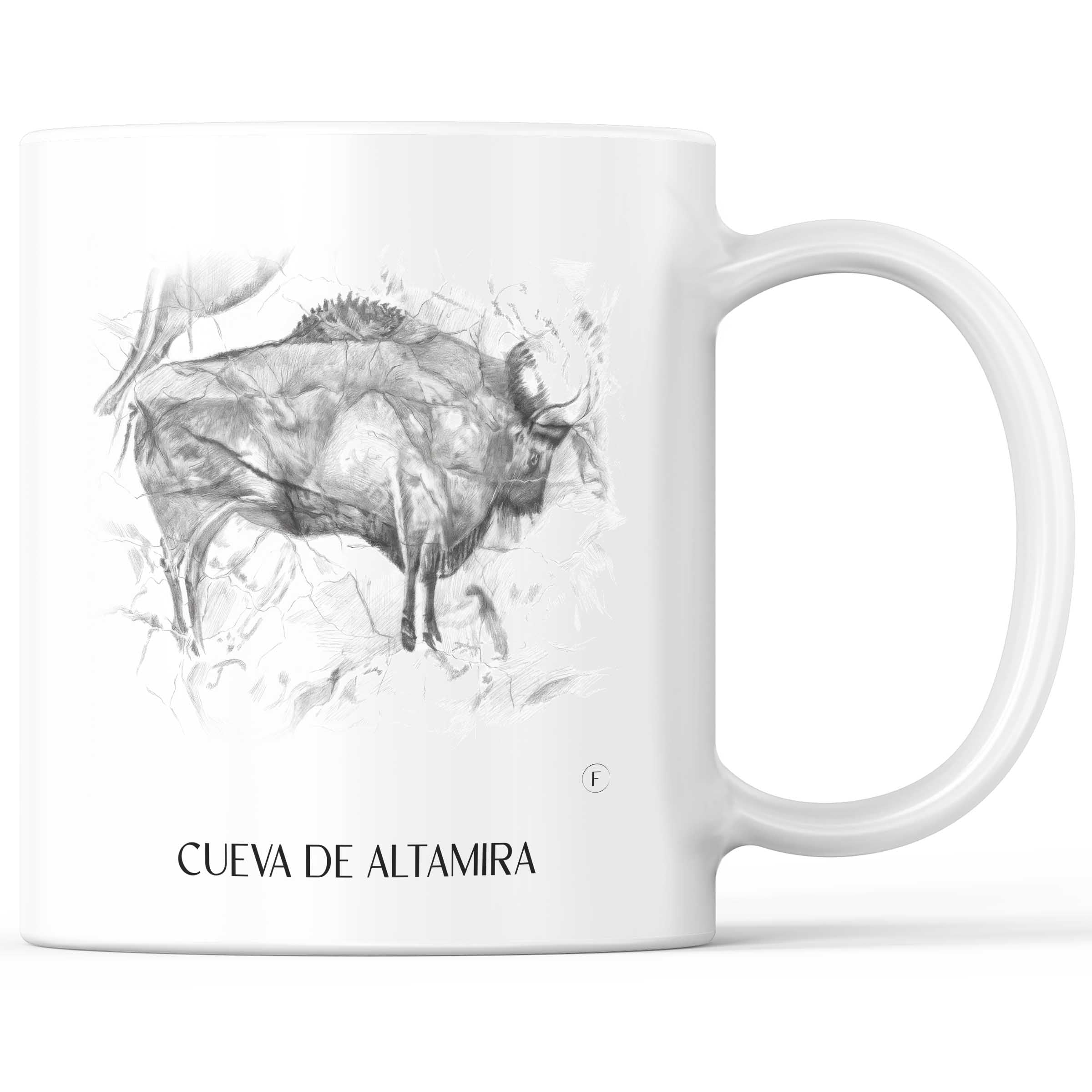 Cueva de Altamira Kaffeebecher - Spanien - Spanien Becher - Kaffeetasse im Zeichnung Stil
