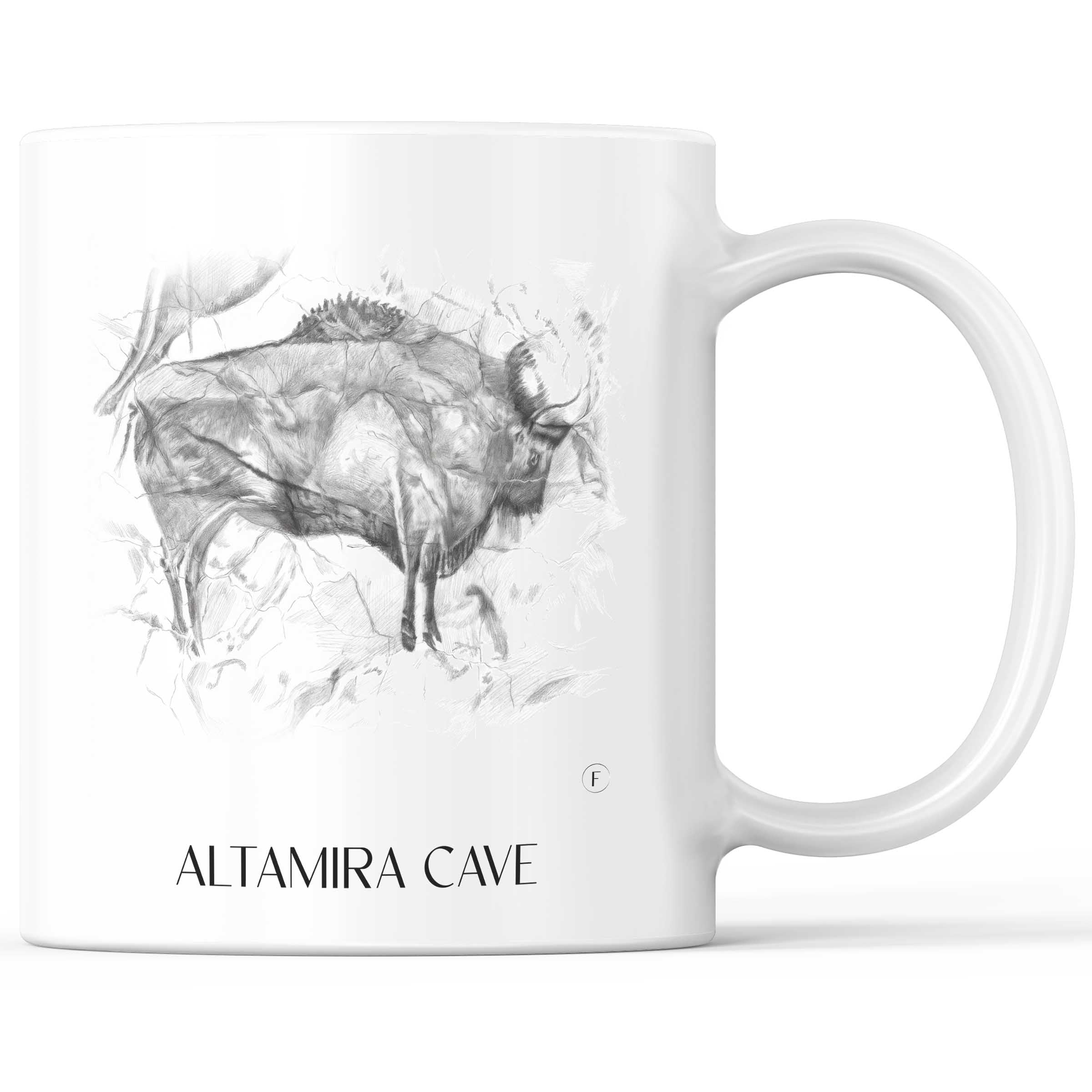 Cueva de Altamira Kaffeebecher - Spanien - Spanien Becher - Kaffeetasse im Zeichnung Stil