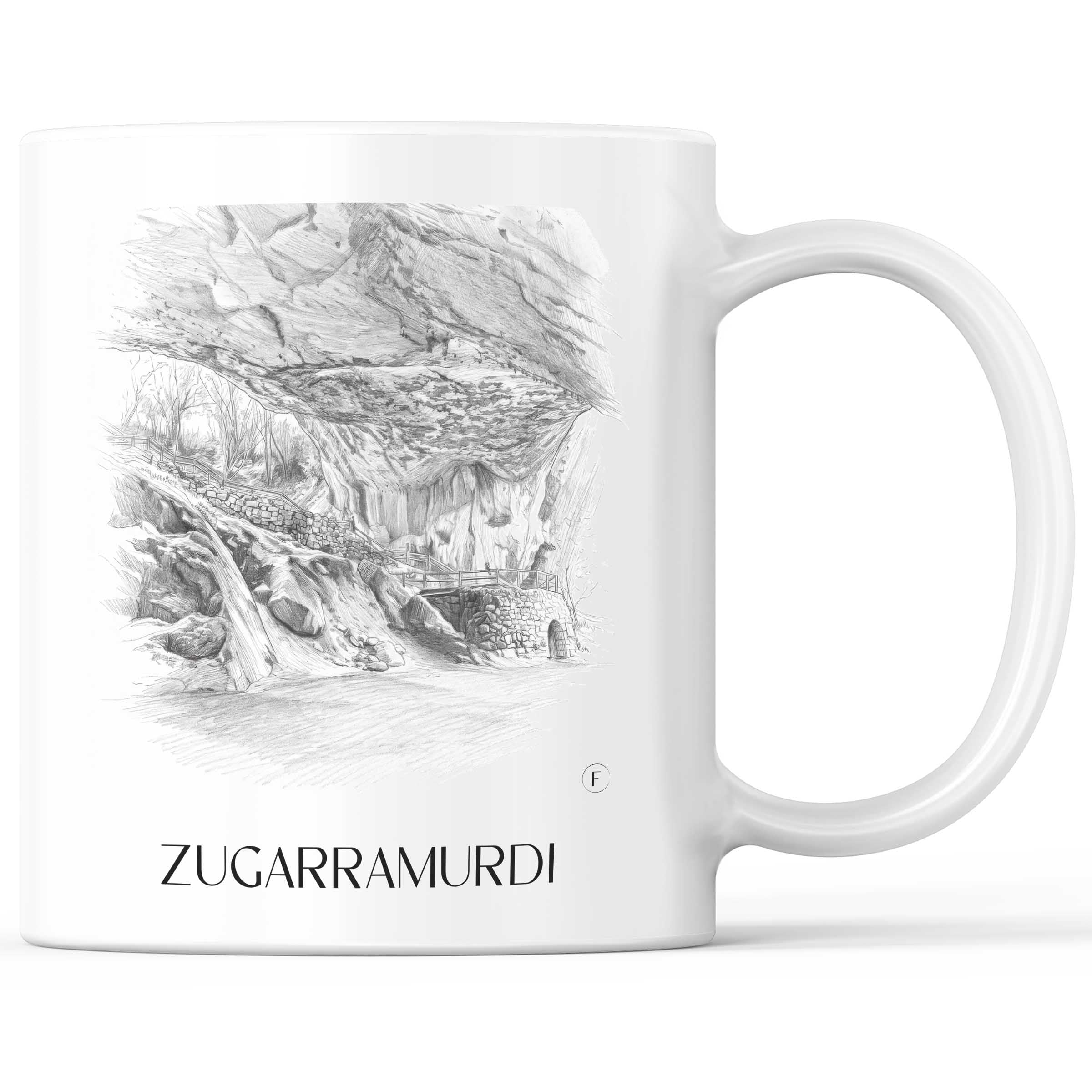 Zugarramurdi Kaffeebecher - Spanien - Spanien Becher - Kaffeetasse im Zeichnung Stil