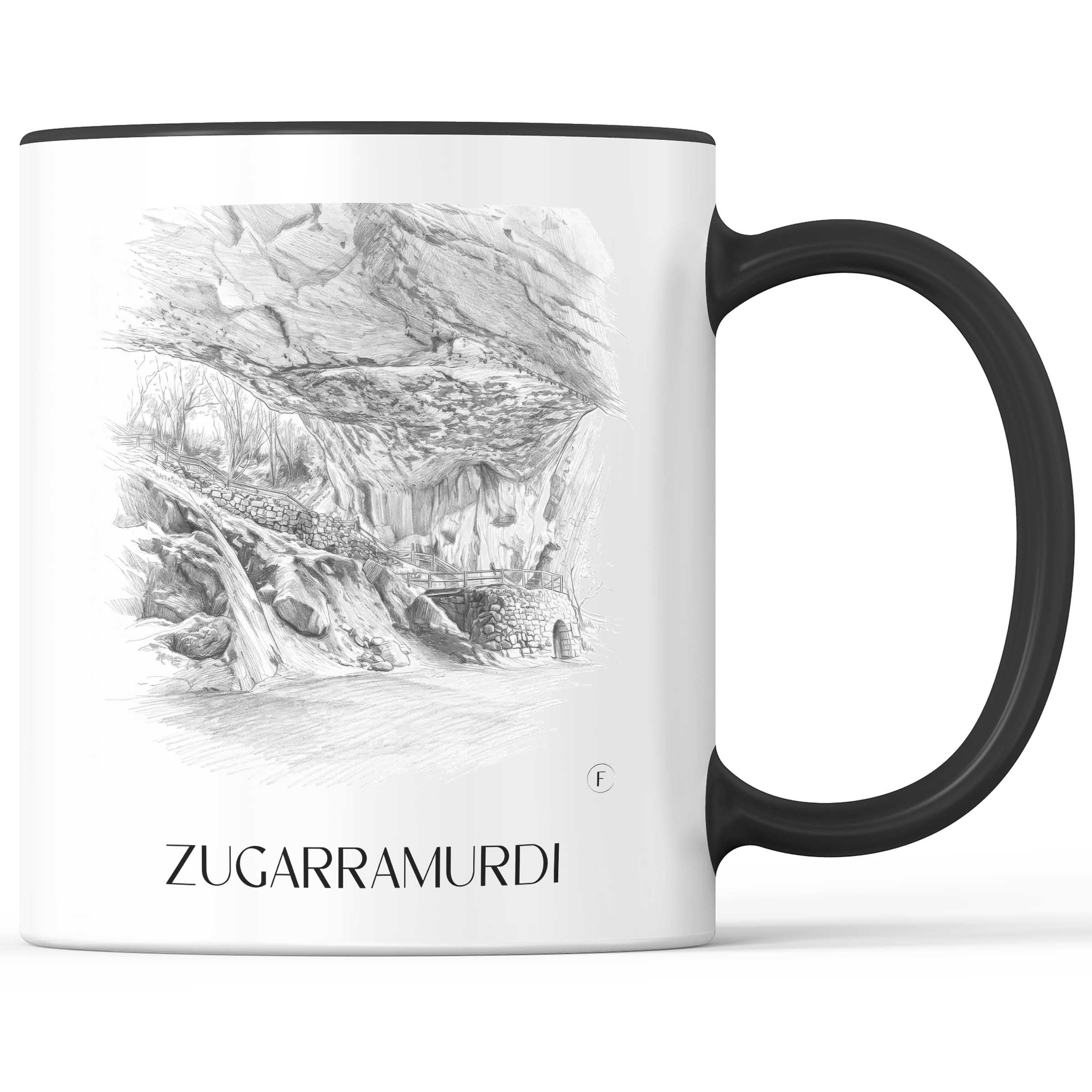 Zugarramurdi Kaffeebecher - Spanien - Spanien Becher - Kaffeetasse im Zeichnung Stil