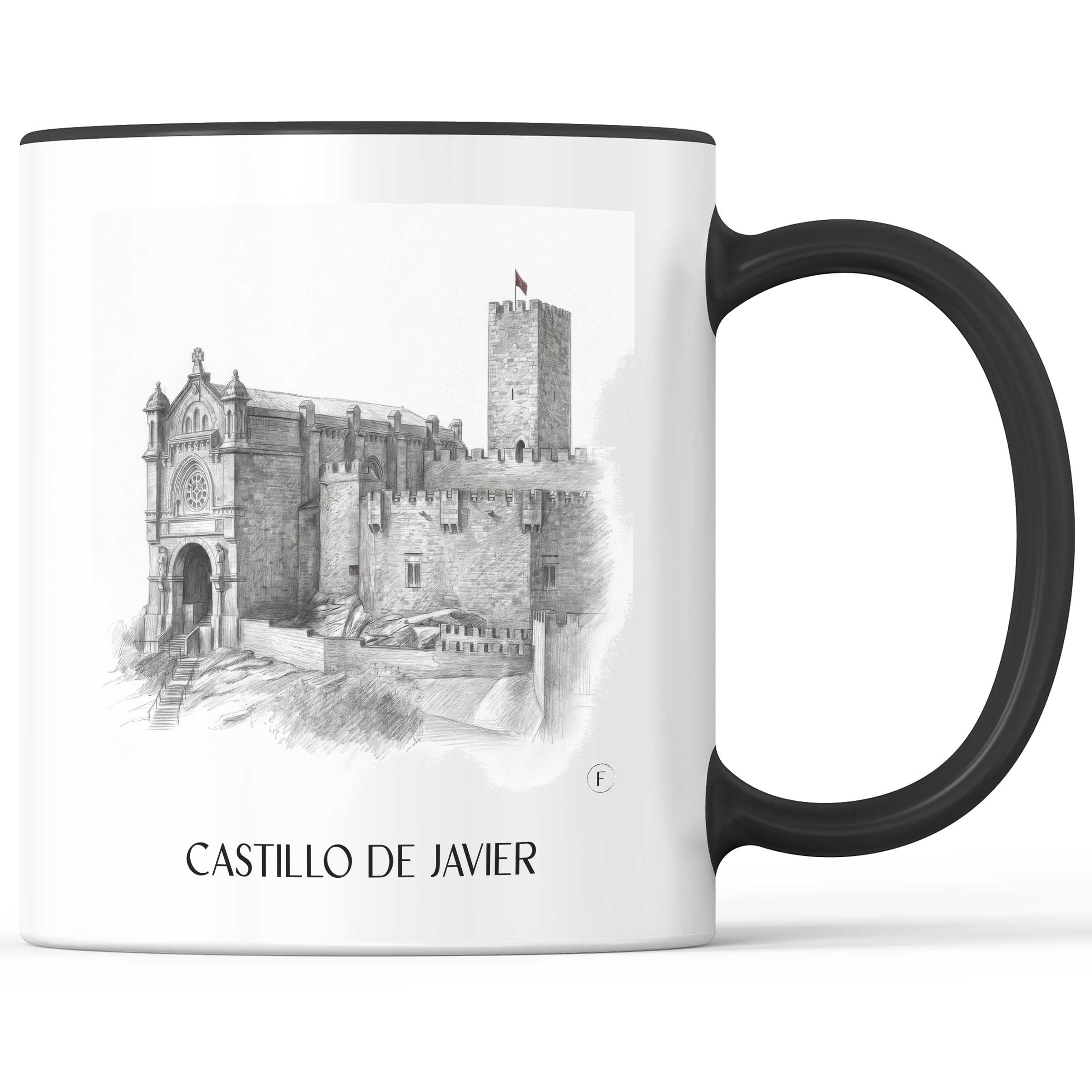 Castillo de Javier Kaffeebecher - Spanien - Spanien Becher - Kaffeetasse im Zeichnung Stil